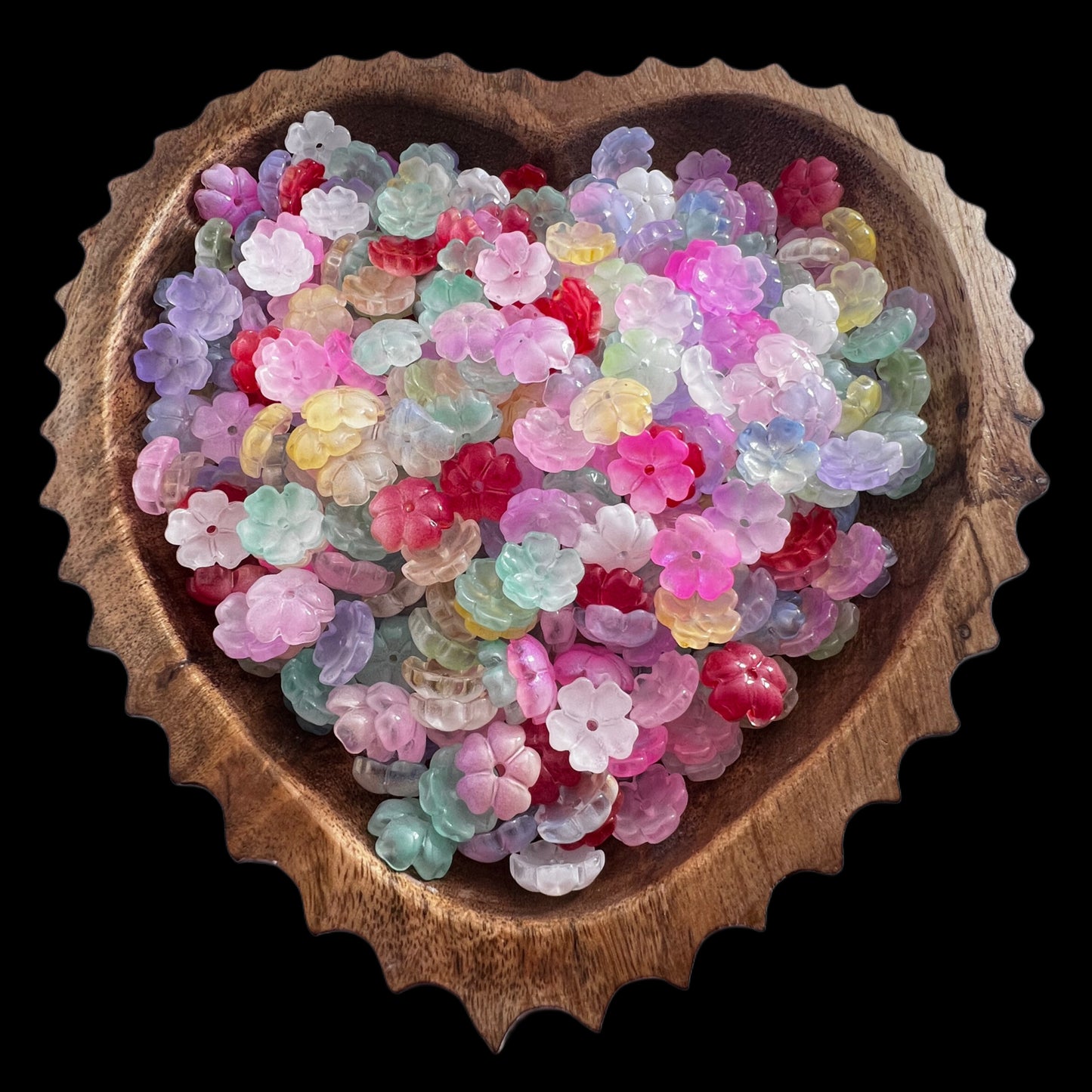 Hibiscus Glass Floral Beads (not for pen bars)