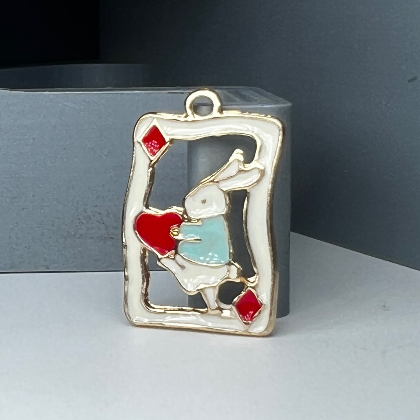 Gold Wonderland Bunny Card Charm