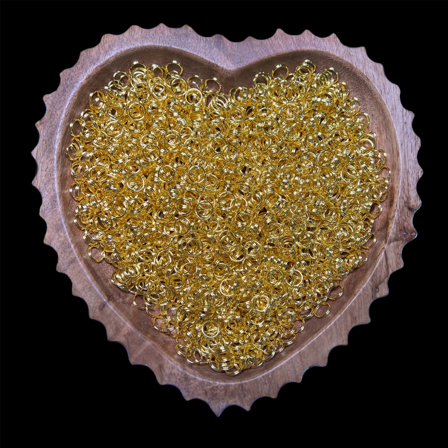 Gold Coated Steel Split Rings Mini Metal Ring