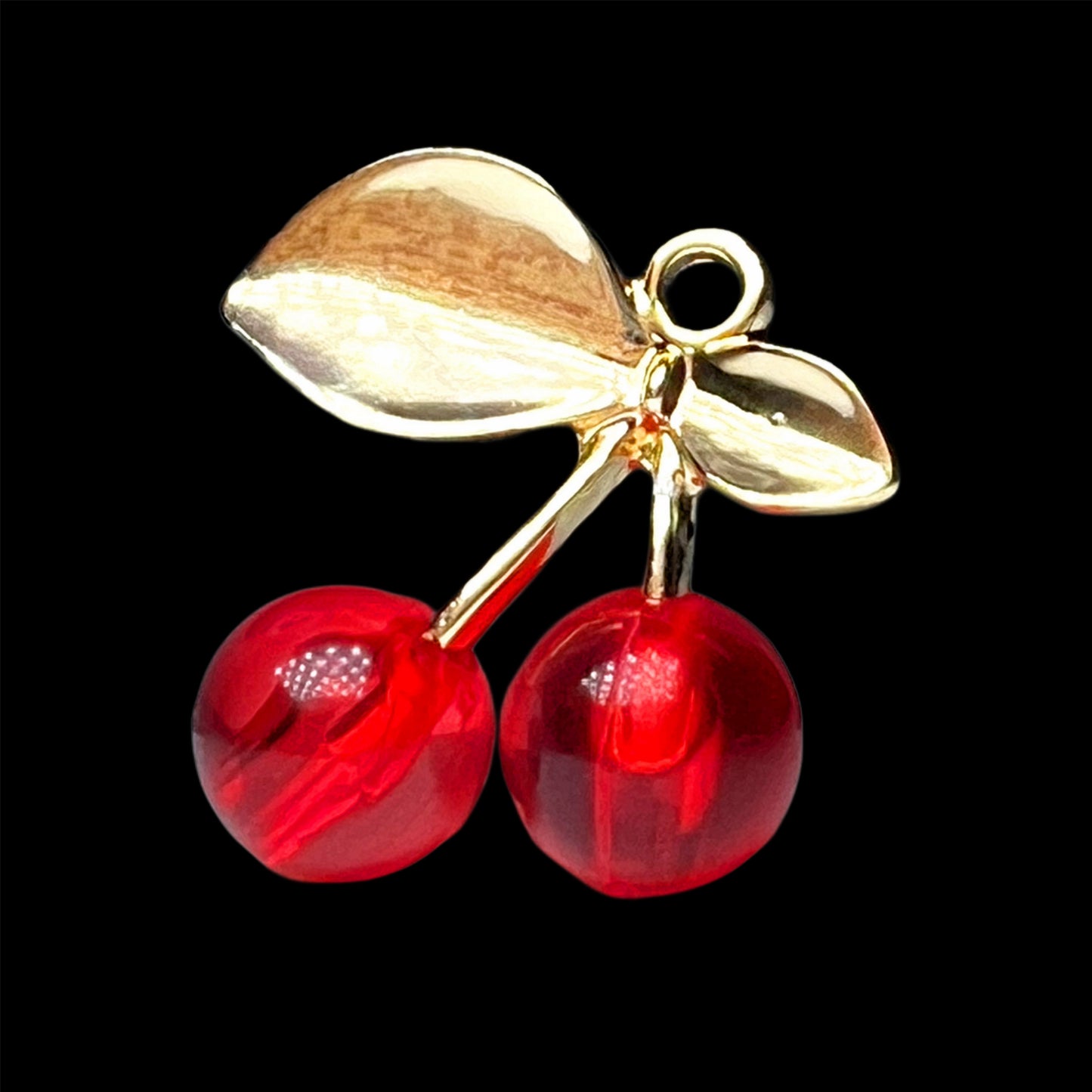 Gold Small Resin Cherries