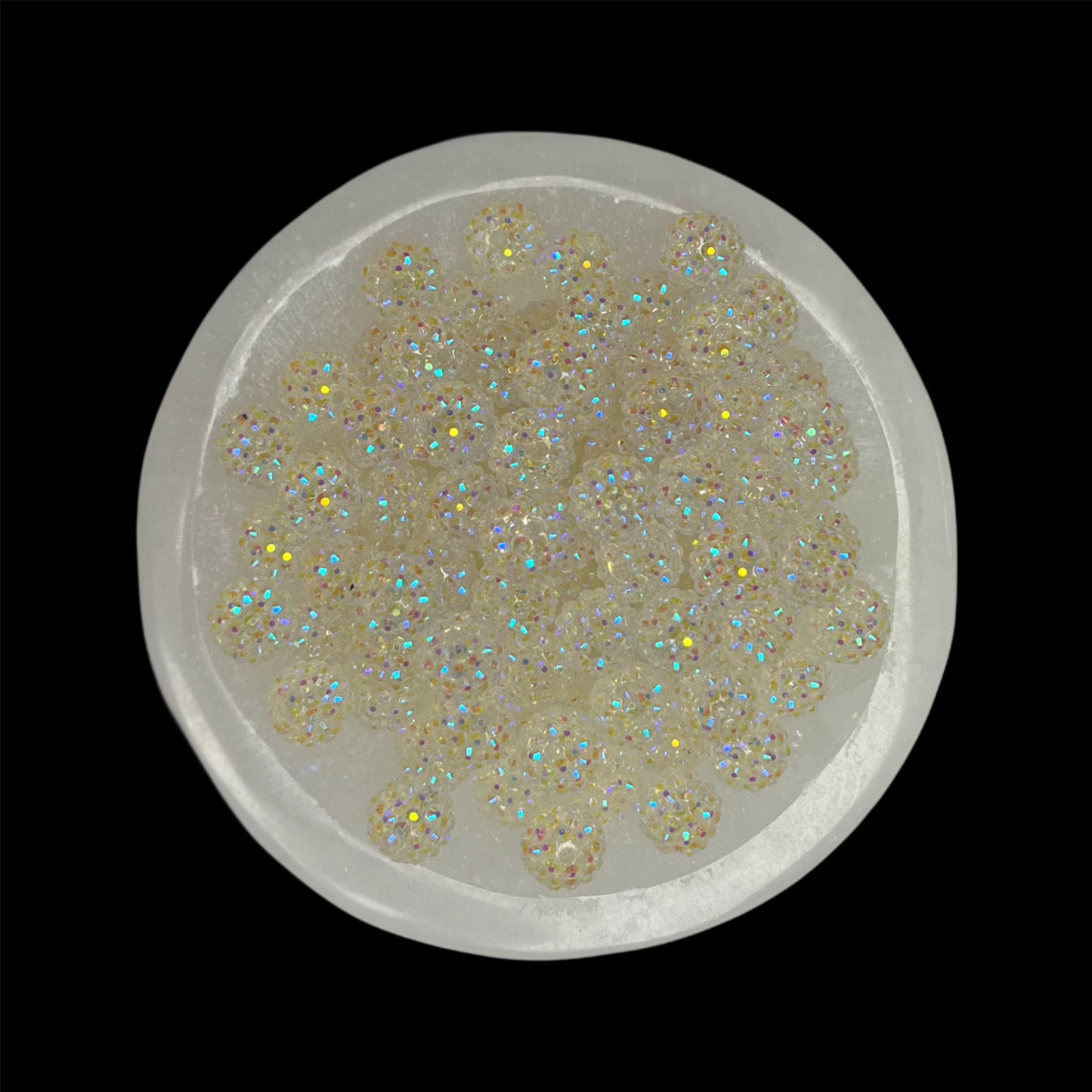 "AB Clear Warm" Rhinestone Acrylic Bead (1 Count)