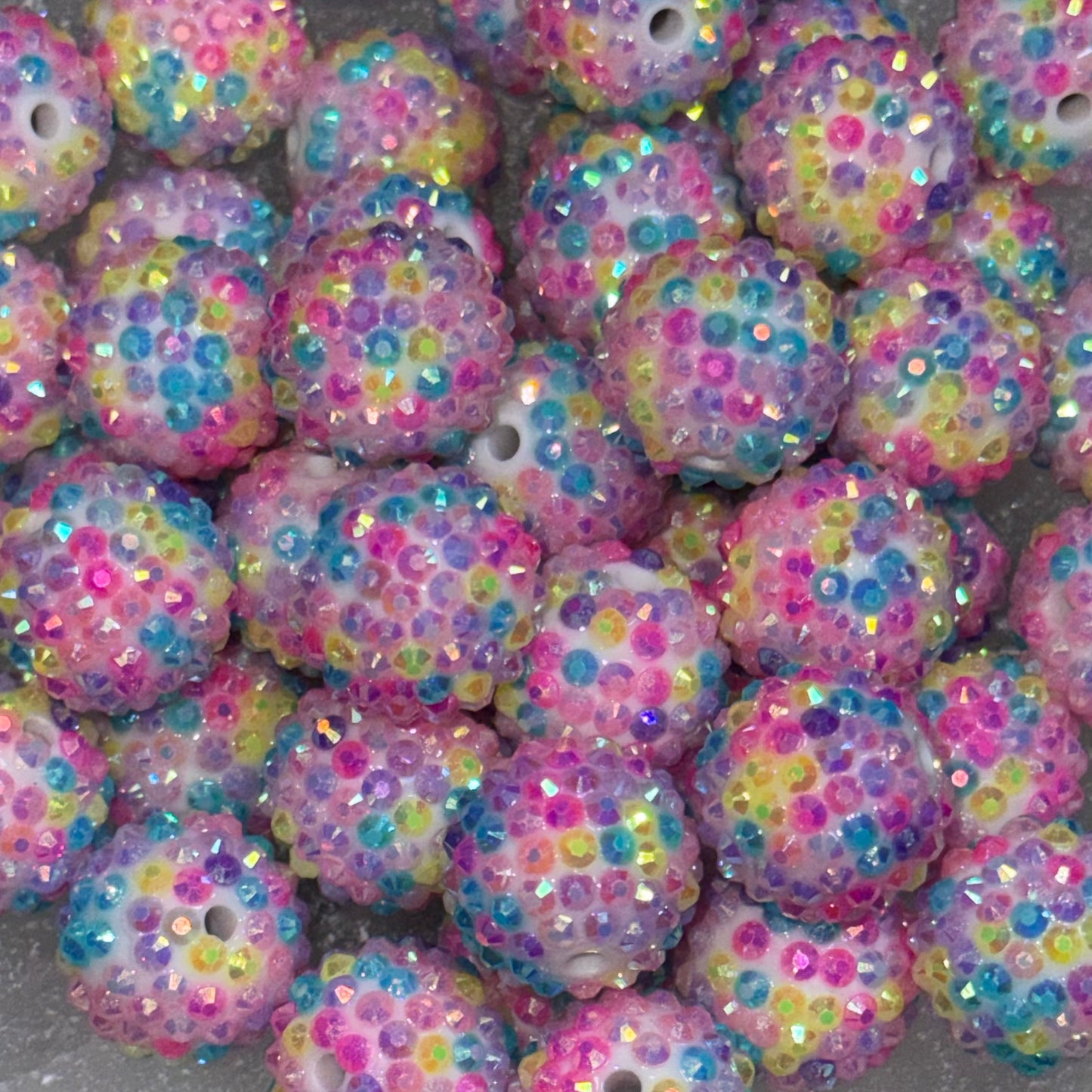 #47 AB Pink Unicorn Rhinestone Acrylic Bead (1 Count)