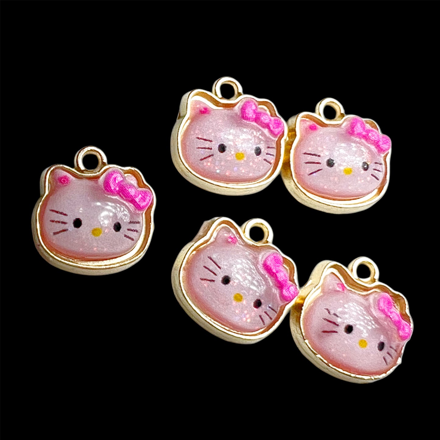 Gold HK Pink Head Charm