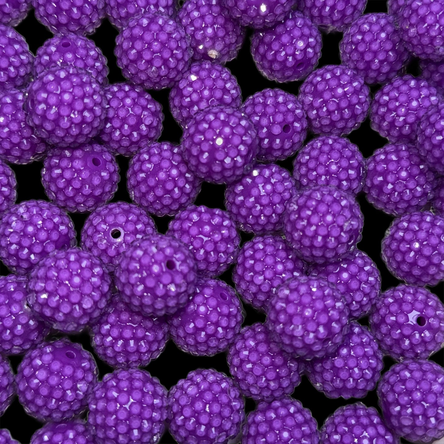 "Jelly Purple" Rhinestone Acrylic Bead (1 Count)