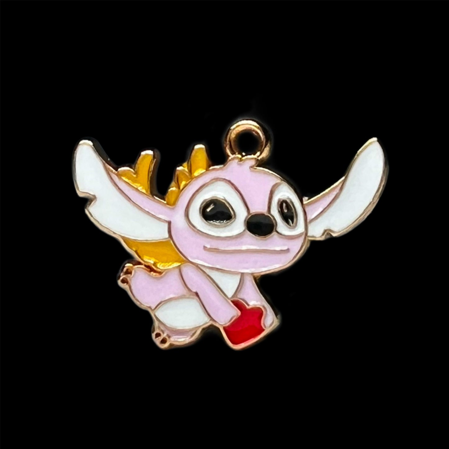 Gold Pink Heart Angel (stitch)