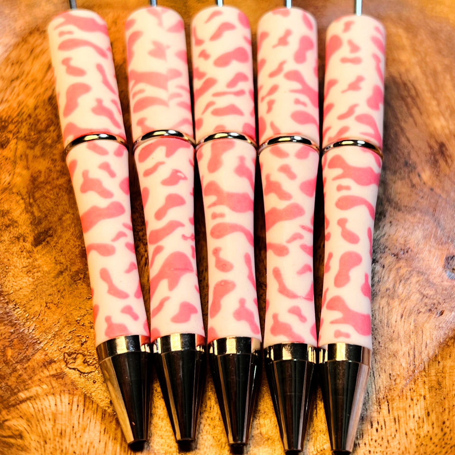 Pink Cow Beadable Pens