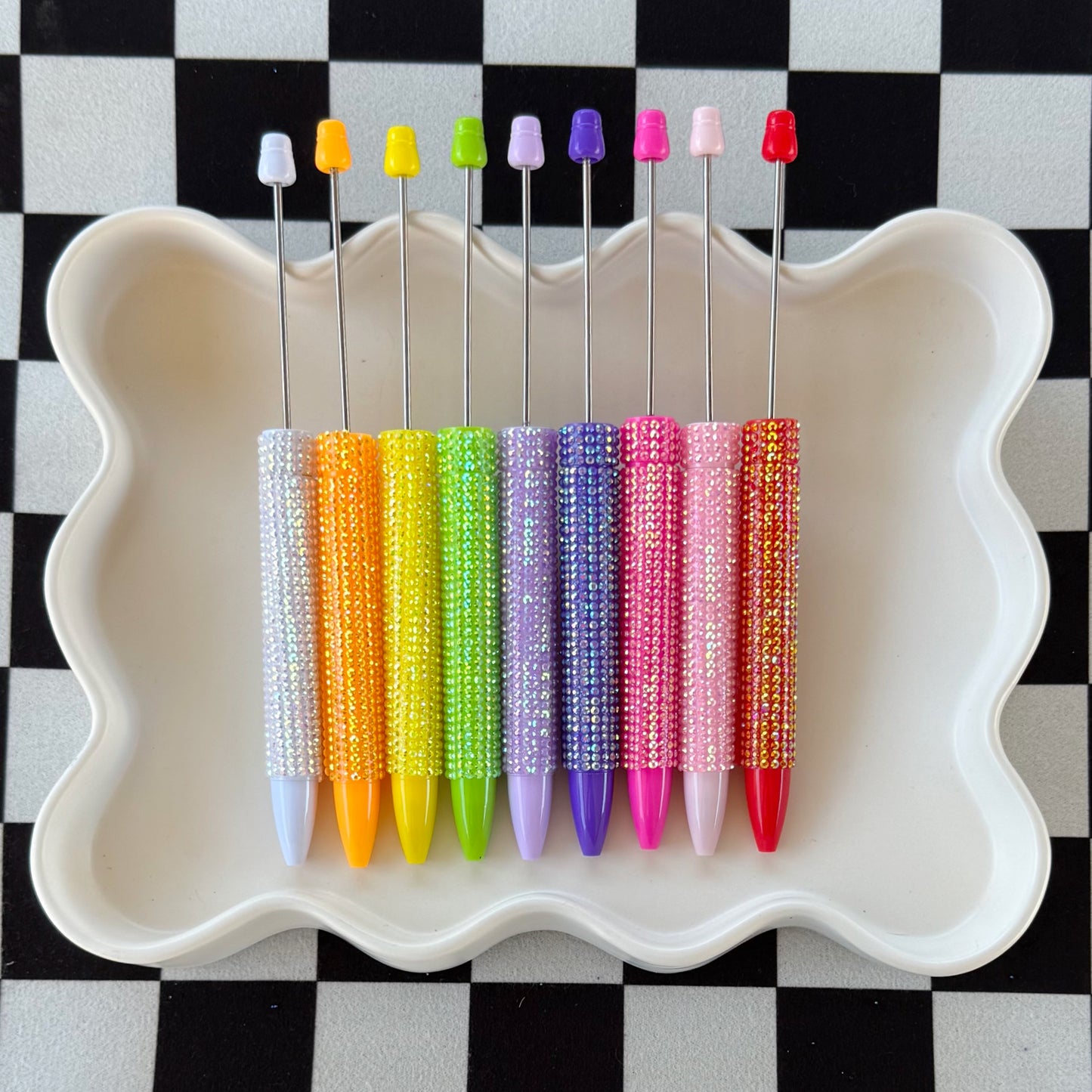 "Barb Pink" New Rhinestone Bead-able Pens