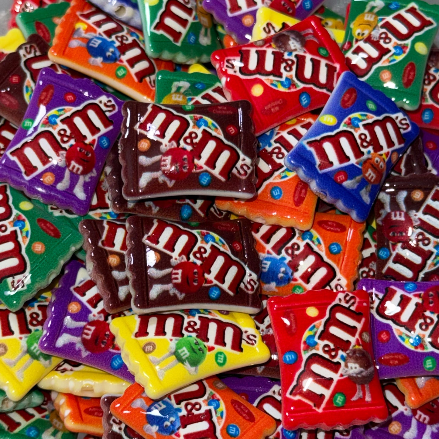 M&M Candy Bag 14mm Acrylic Beads