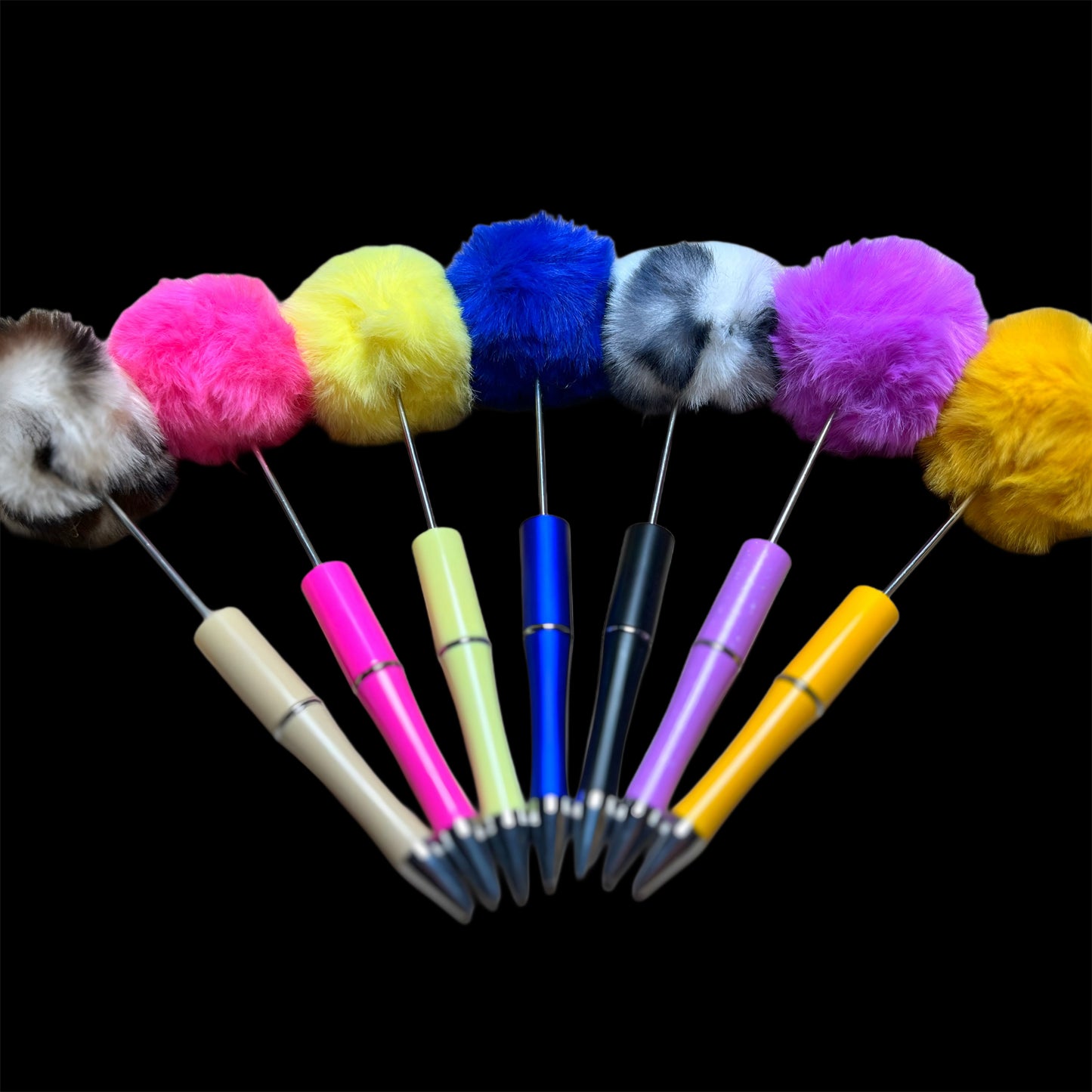 Fluffy Topper Bead-able Pen Mixed Colors
