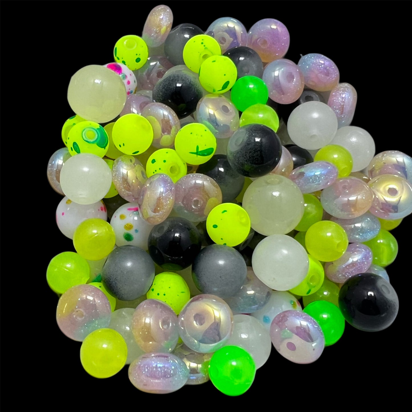 Electric Galaxy Glass Bead Size Mix