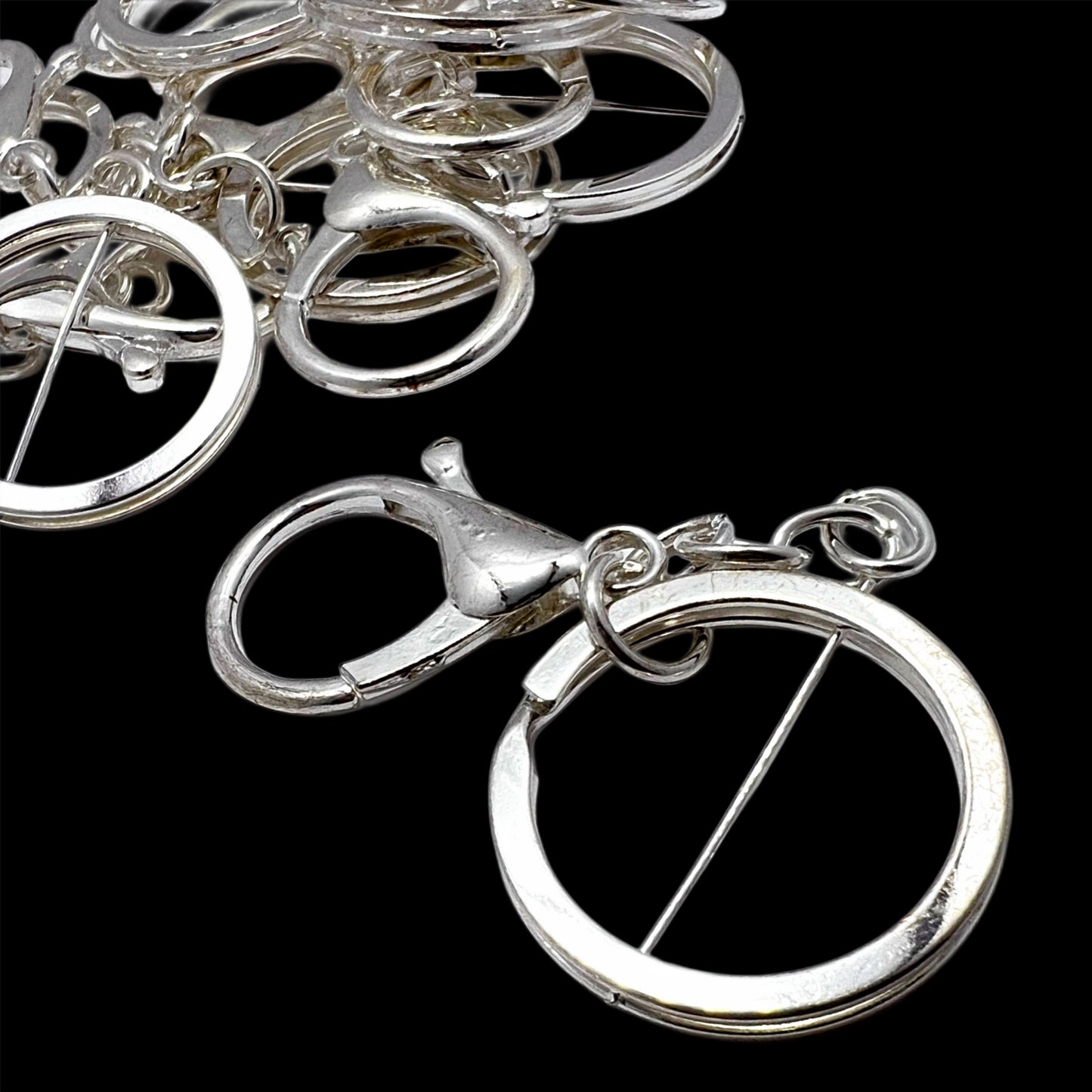 Silver Keychain Ring Attachment