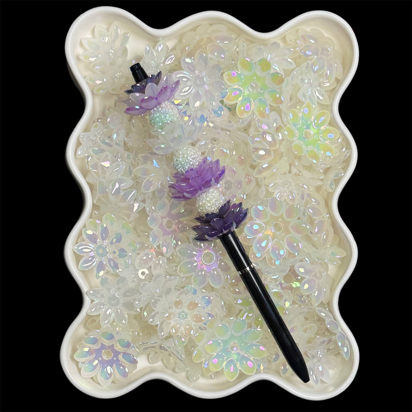 "UV White" Lotus Bead Set
