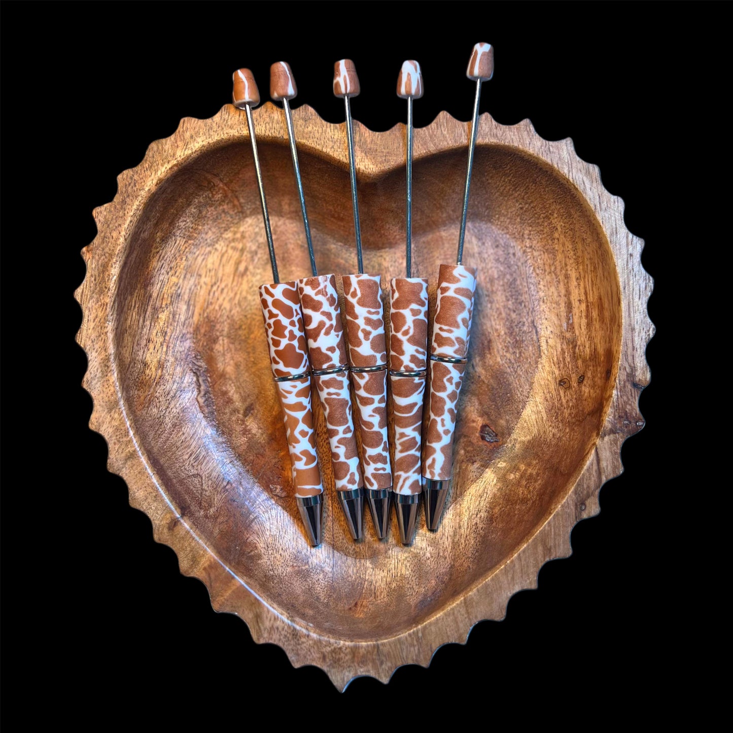 Brown Cow Beadable Pens