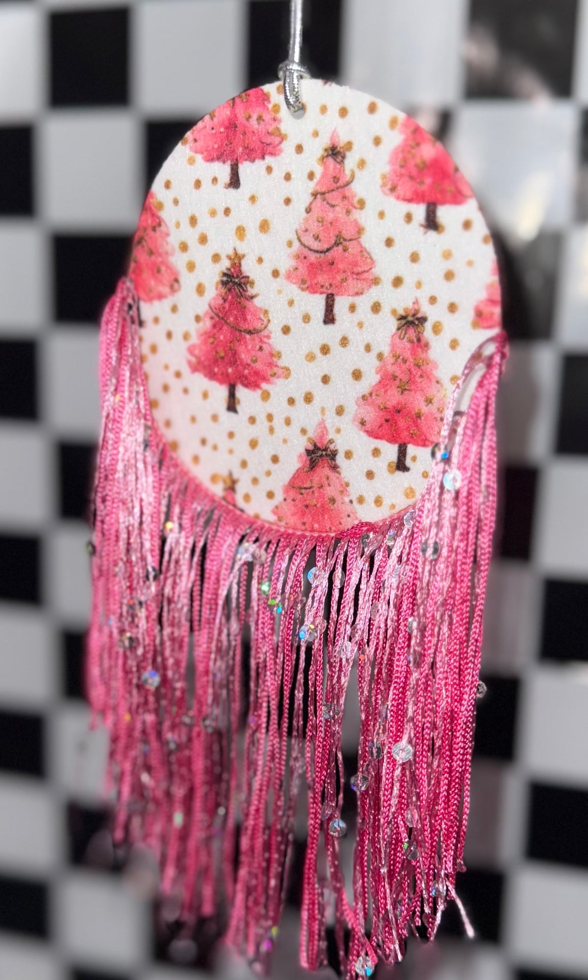 Pink Horizon Christmas Tree Felt Freshie