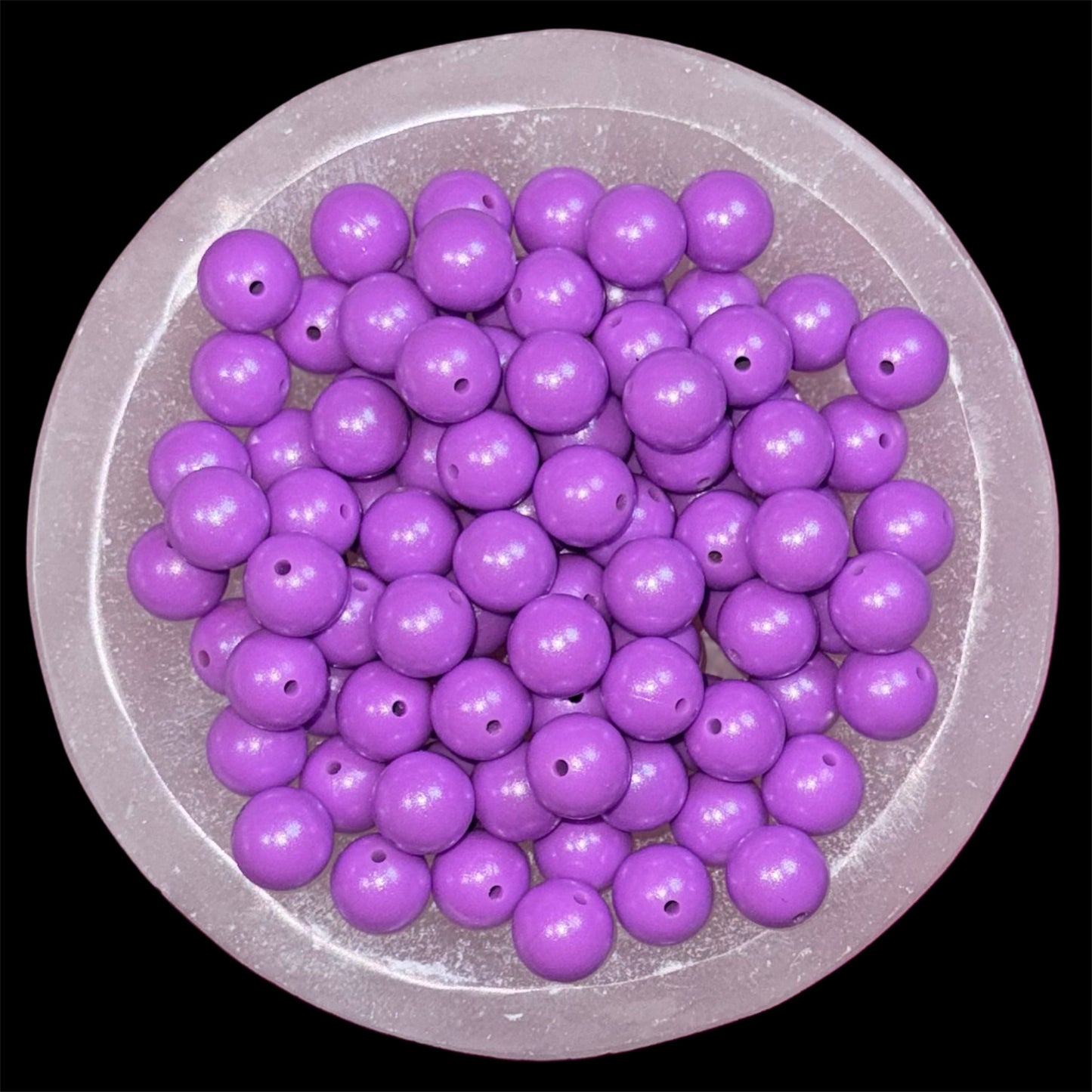 Purple Shimmer Silicone 15mm Bead