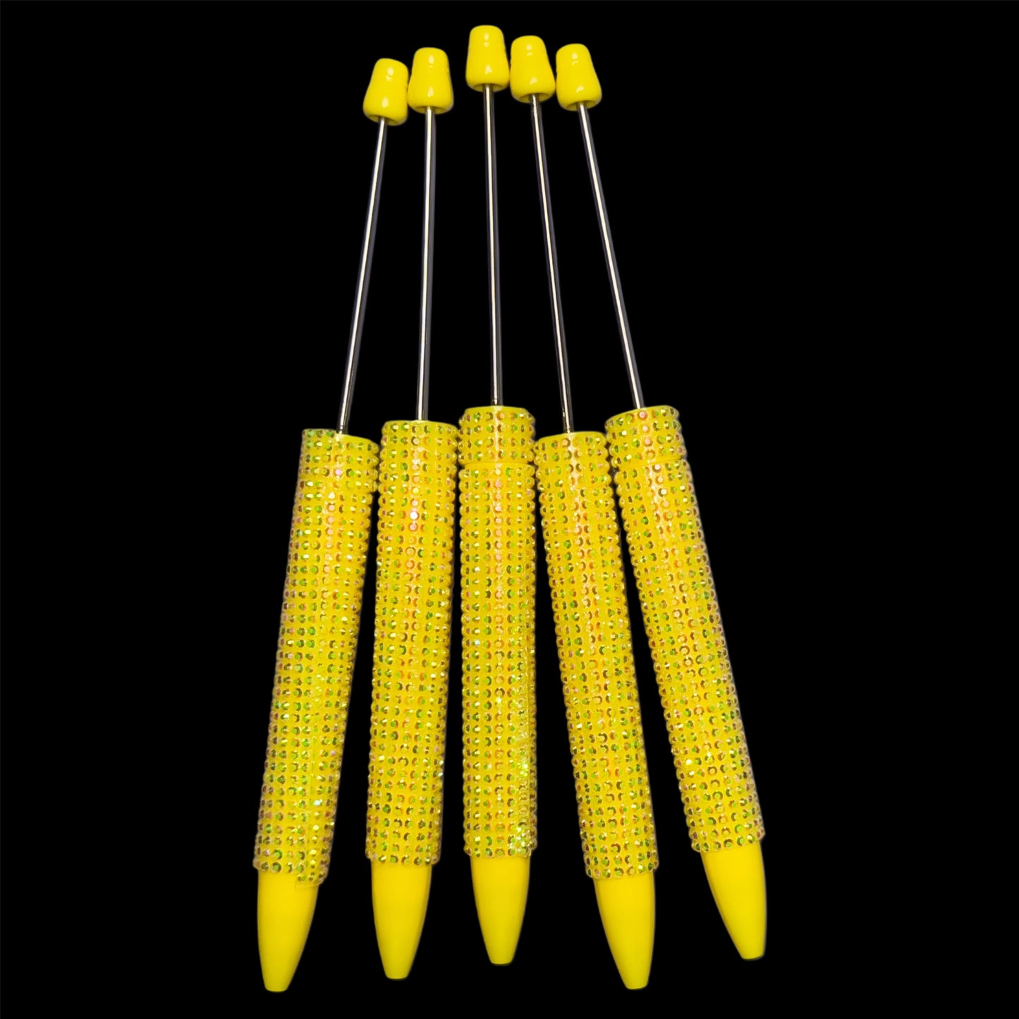 "Yellow" New Rhinestone Bead-able Pens