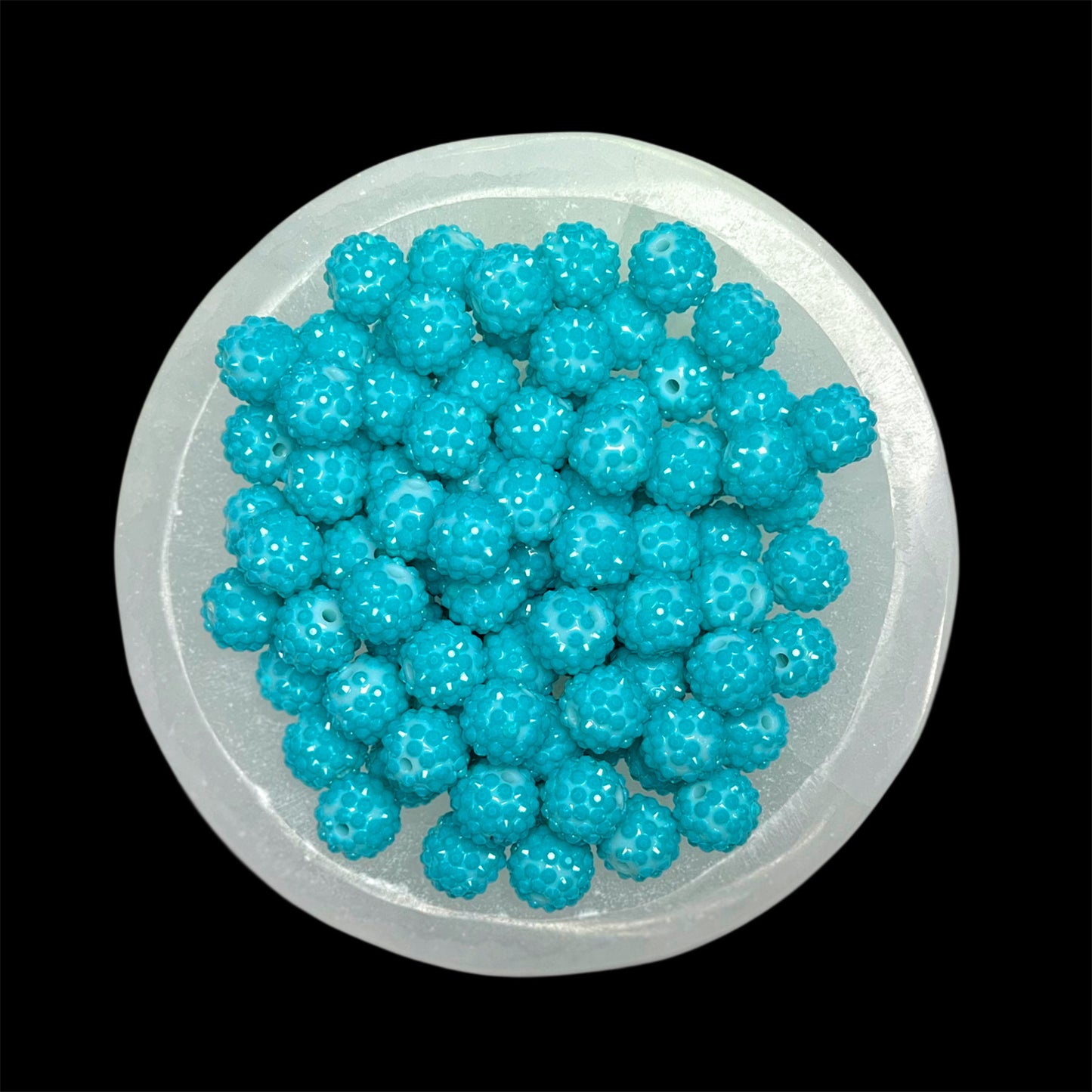 "Jelly Aqua" Rhinestone Acrylic Bead (1 Count)