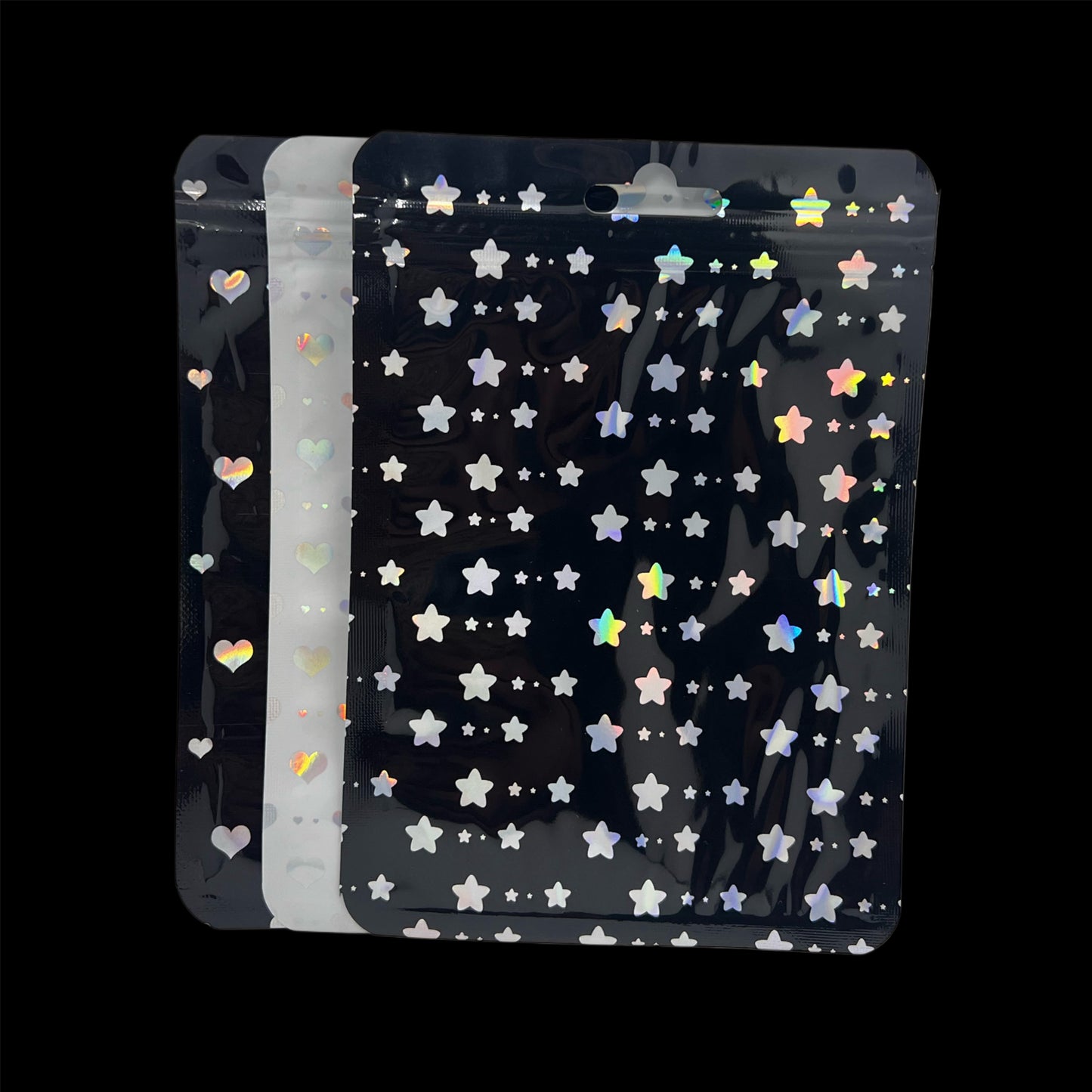 Heart and Star Zip Bag Mix 4x4.75