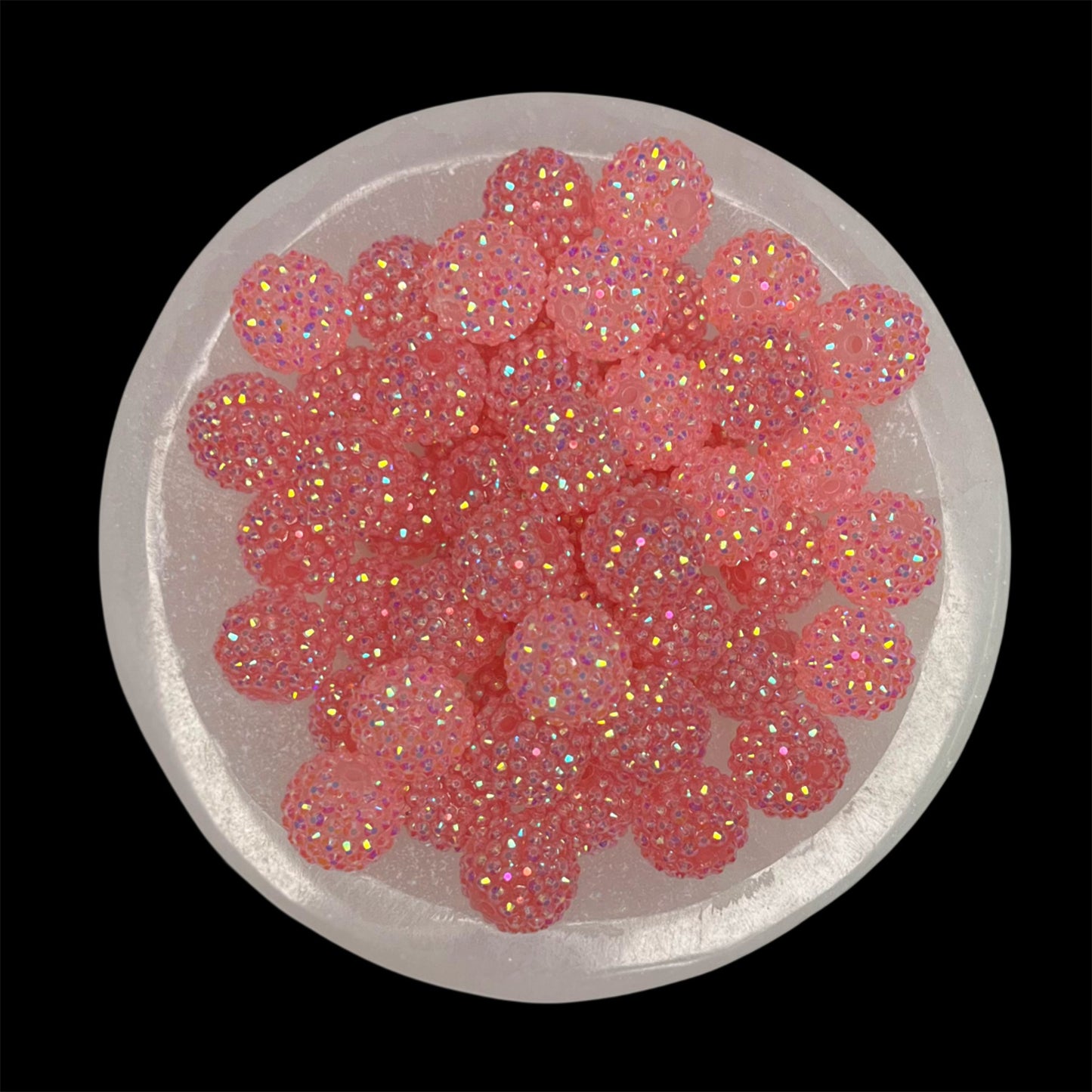 "AB Clear Blush" Rhinestone Acrylic Bead (1 Count)