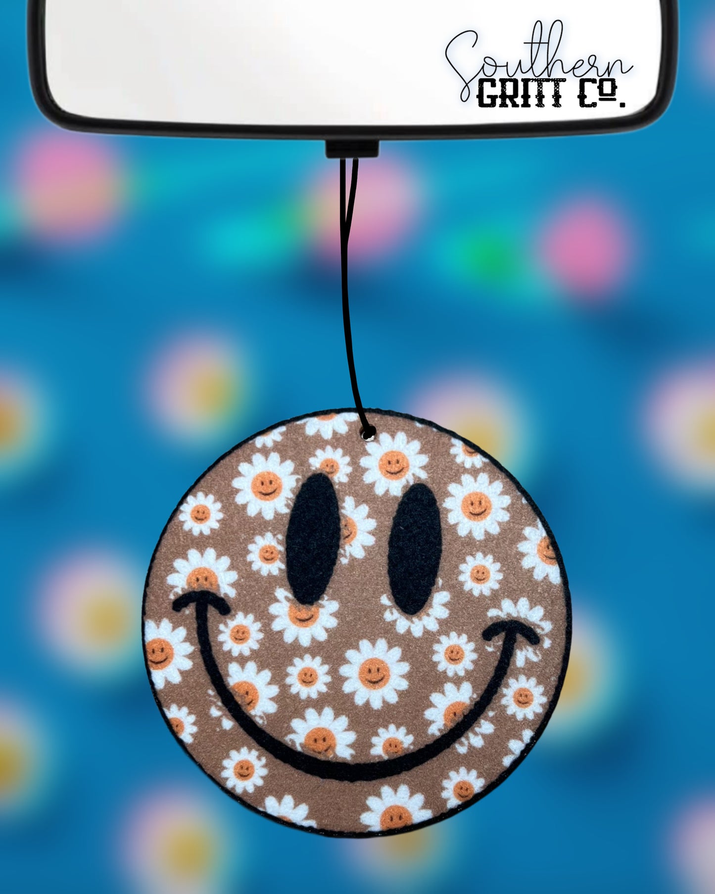 Daisy Smiley Felt Freshie