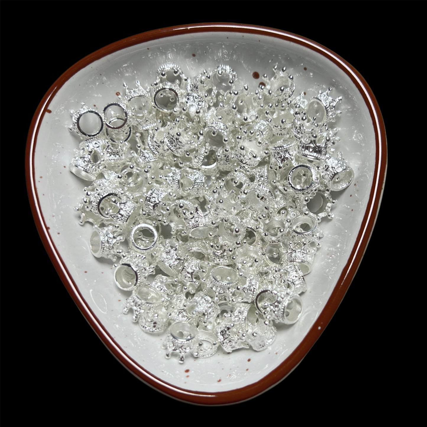 Crown Silver Spacer Bead