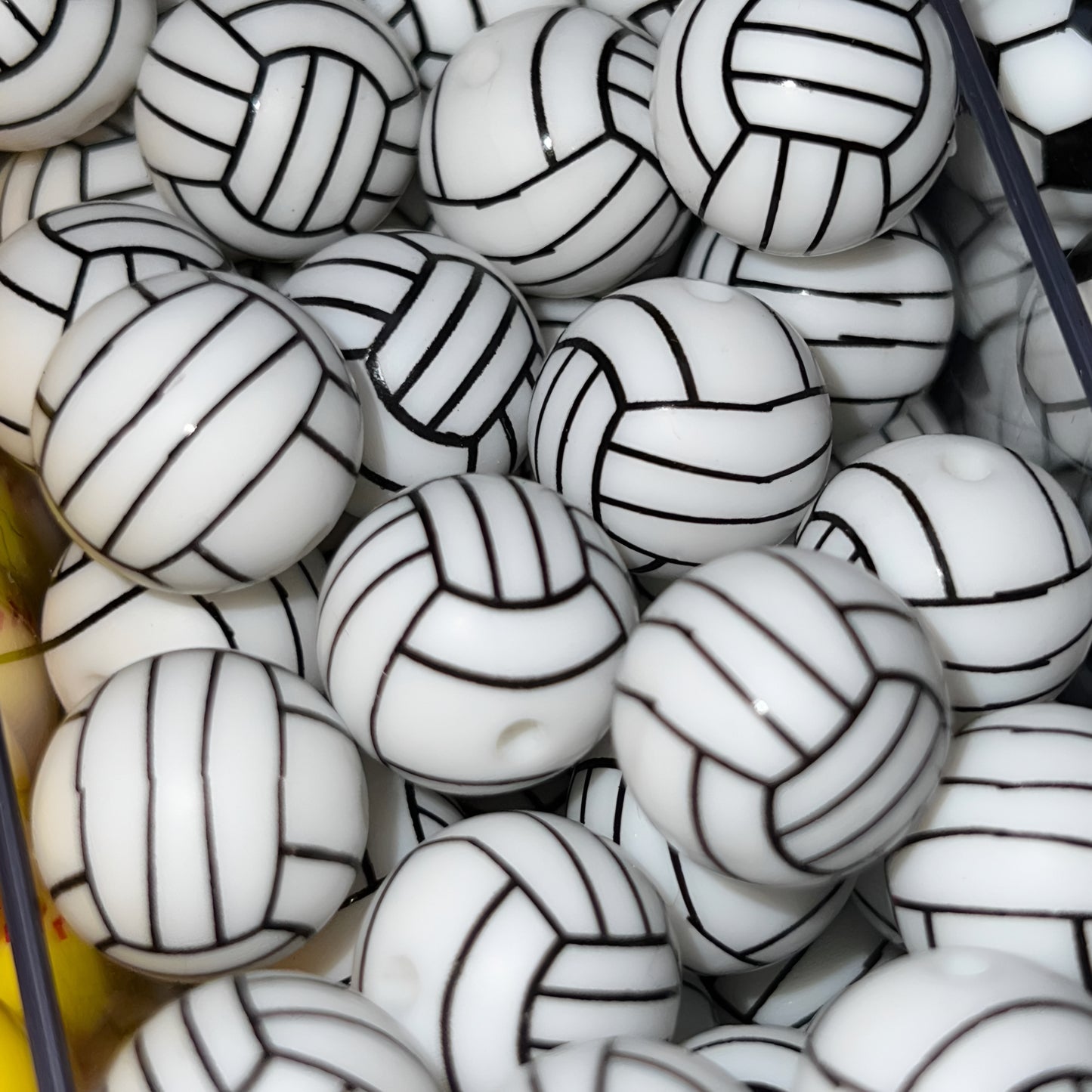 Vollyball Silicone 15mm Printed Bead