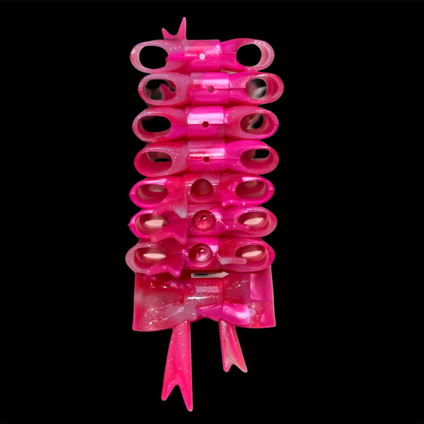 Shiny Pink Galaxy - 3D Bow Topper Bead