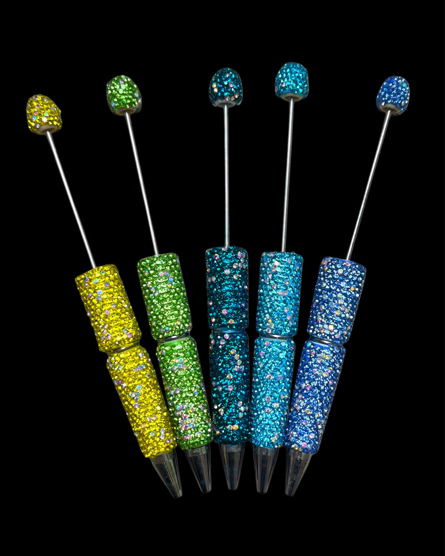 Fancy "AB" Rhinestone Bead-able Pens NEW