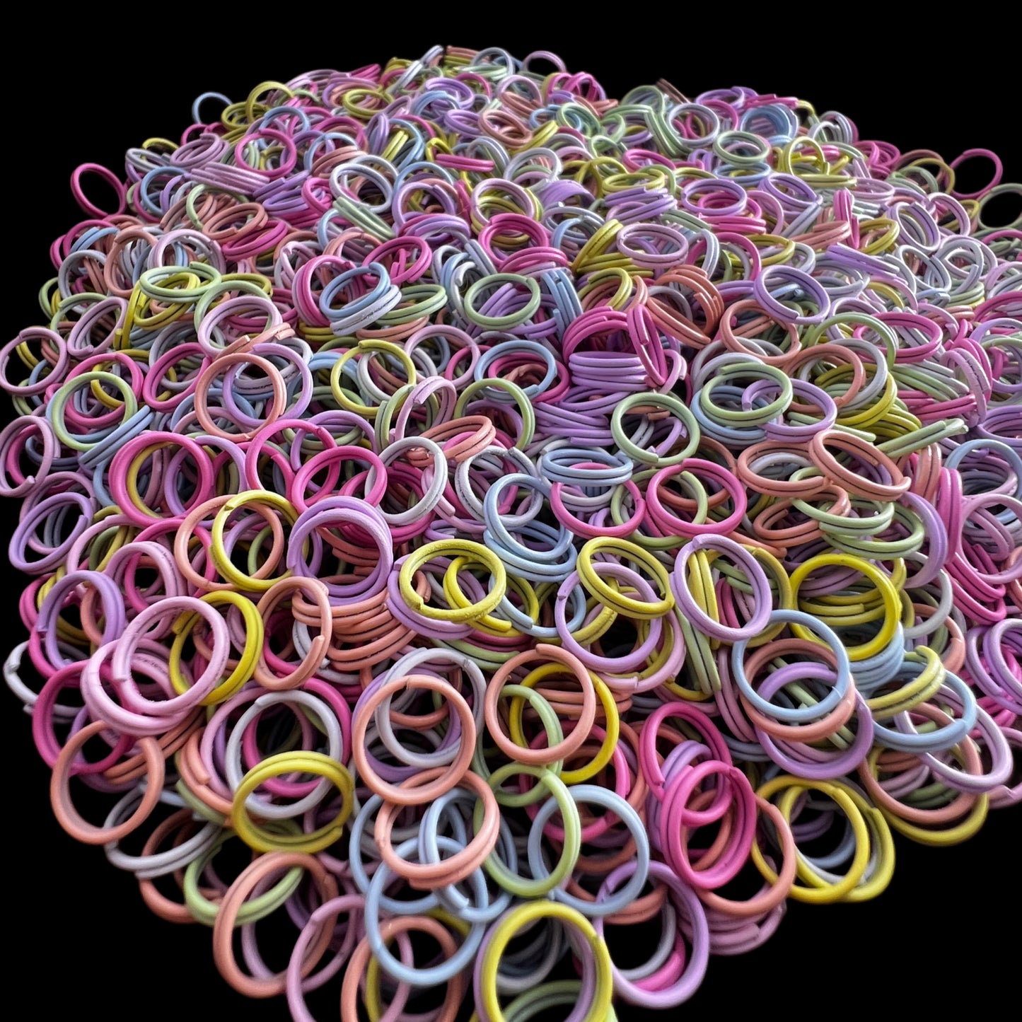 Pastel Coated Steel Split Rings Mini Metal Ring