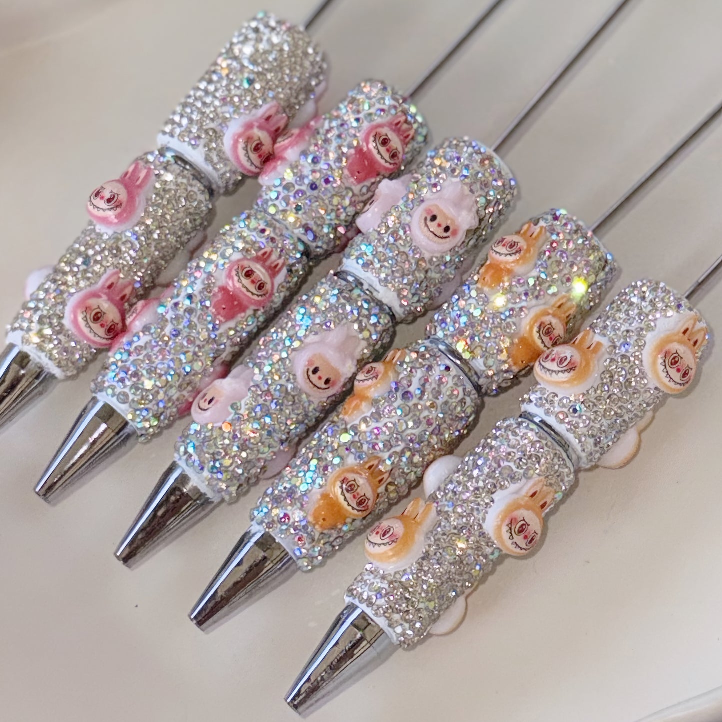 Labubu 11-15 Rhinestone Bead-able Pens NEW