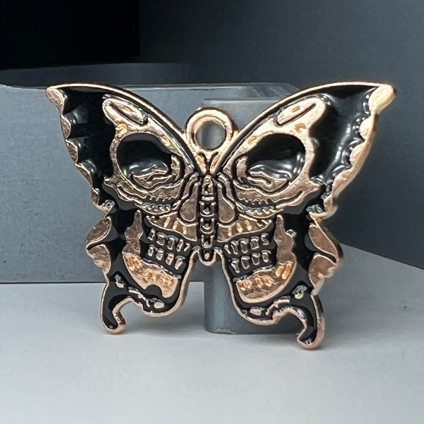 Gold Black Butterfly Skull #2
