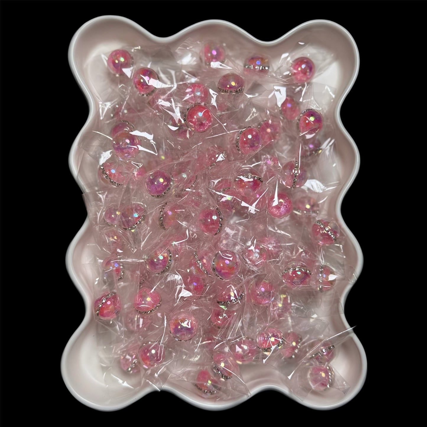 Pink Rhinestone Bling 16mm Bead
