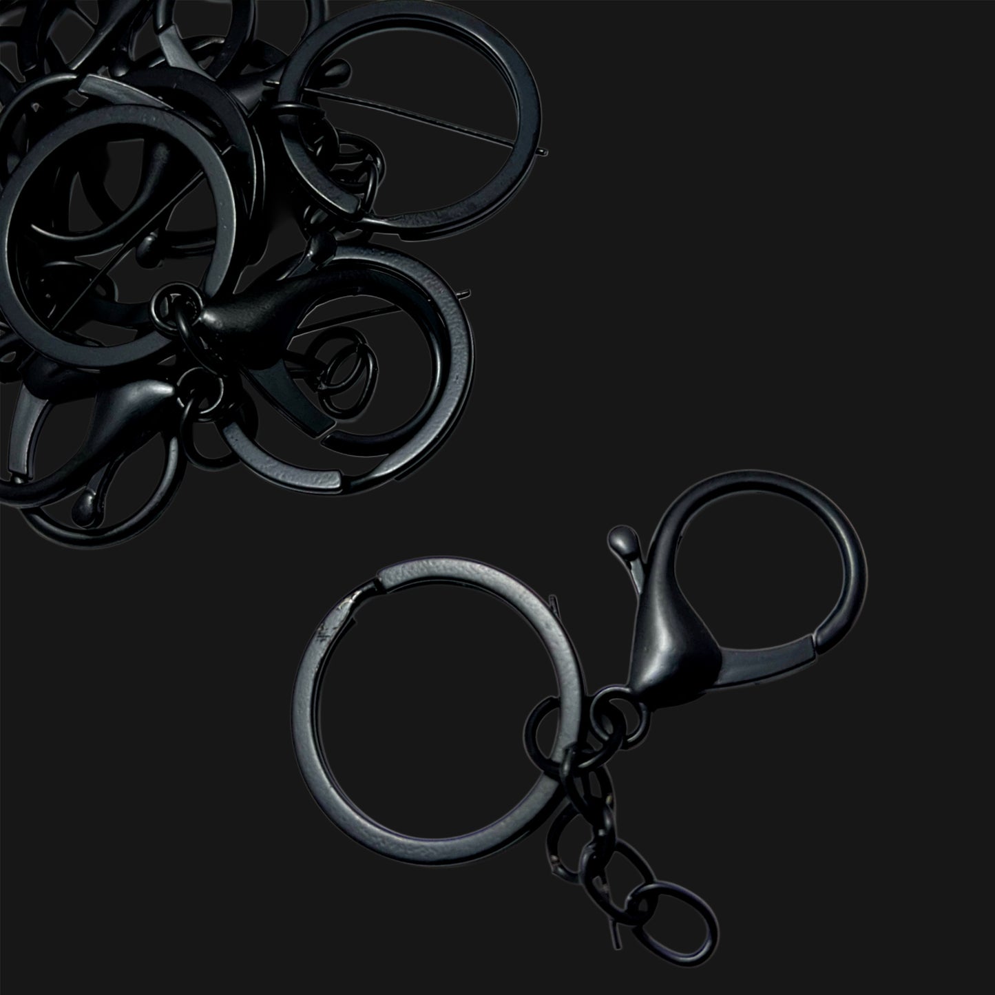 Black Keychain Ring Attachment
