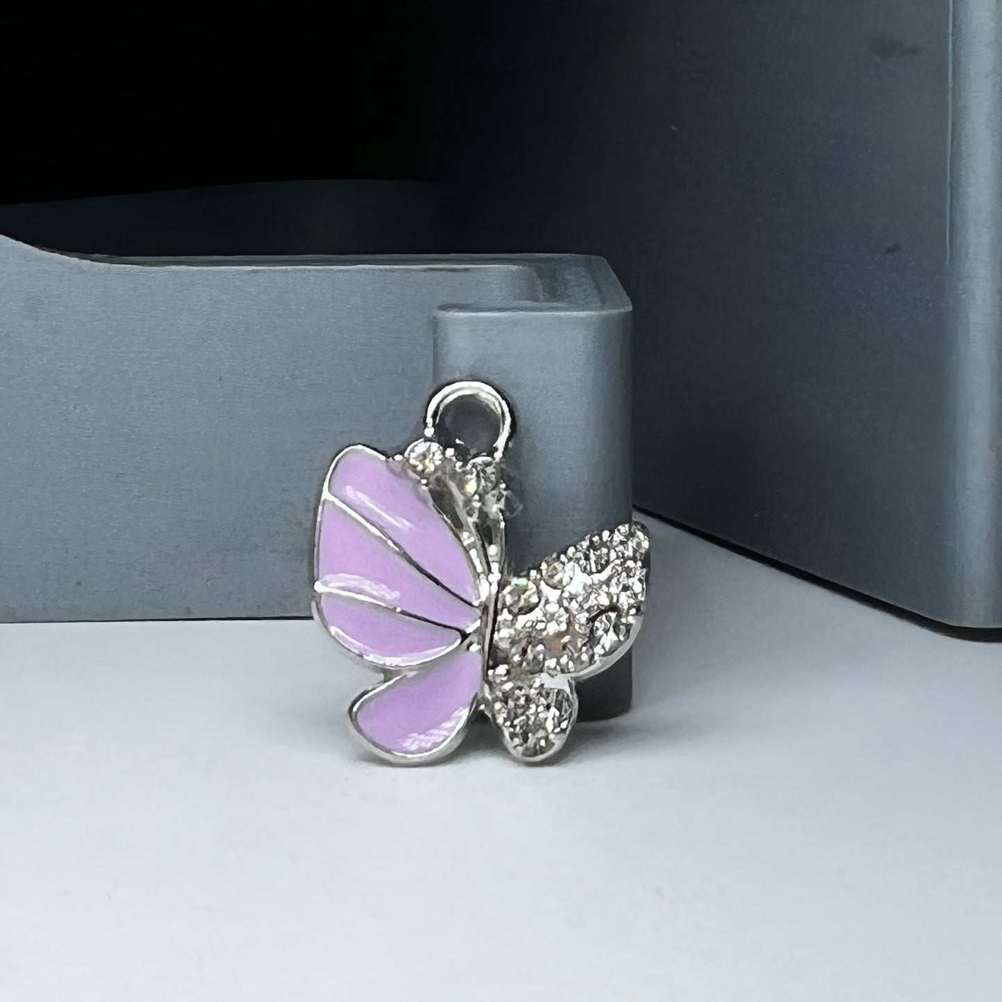 Gold Purple Rhinestone Butterfly