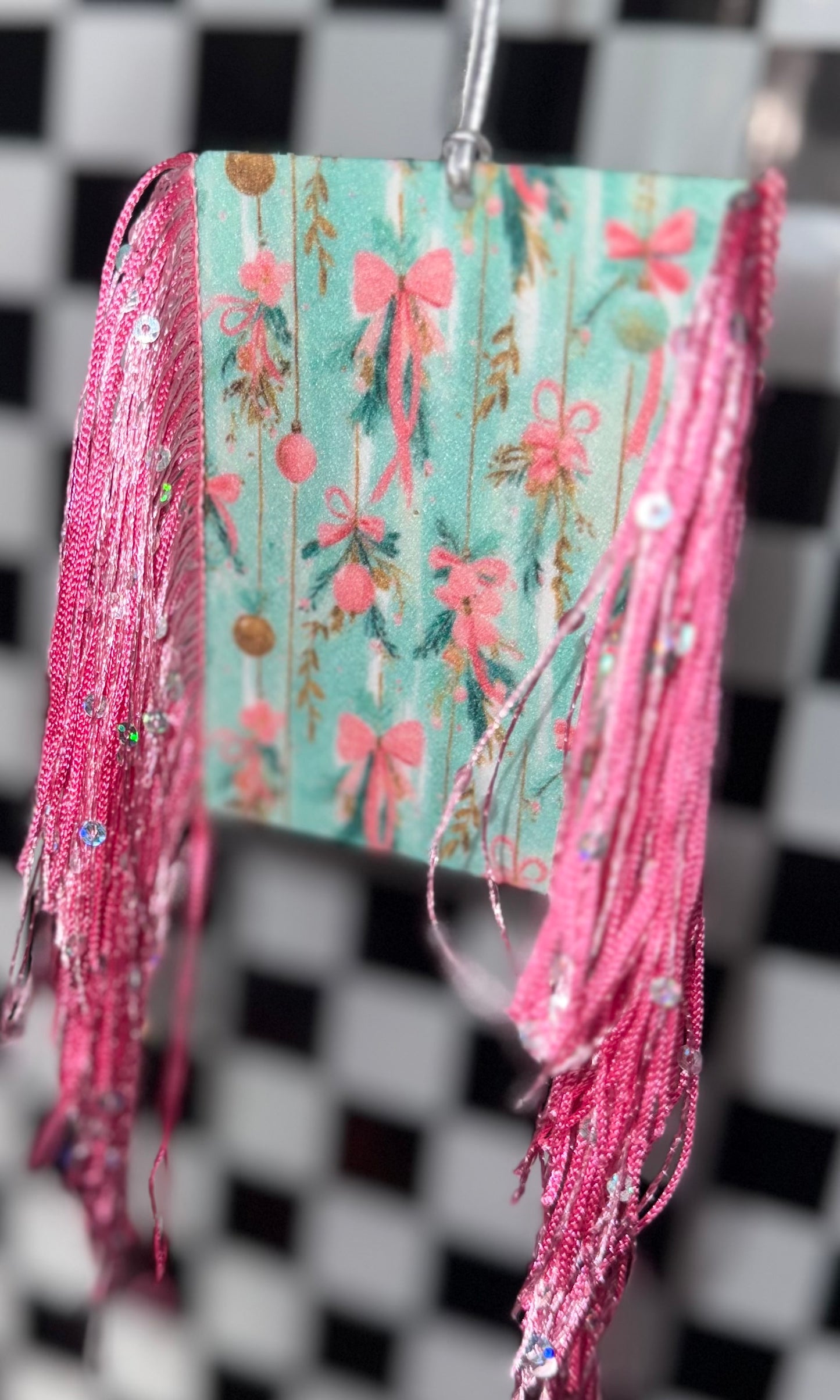 Preppy Mint Mistletoe Felt Freshie