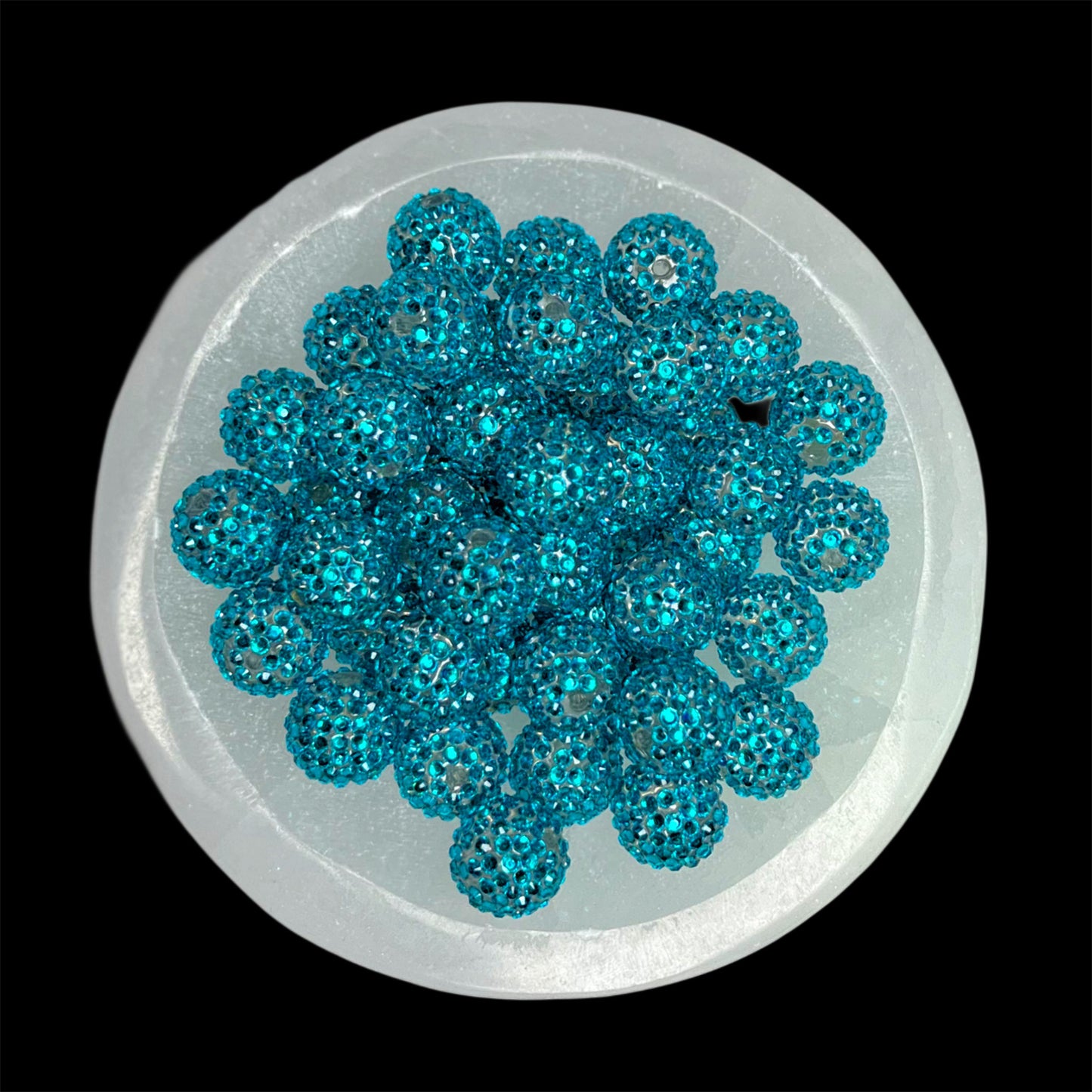 "Turquoise" Rhinestone Acrylic Bead (1 Count)