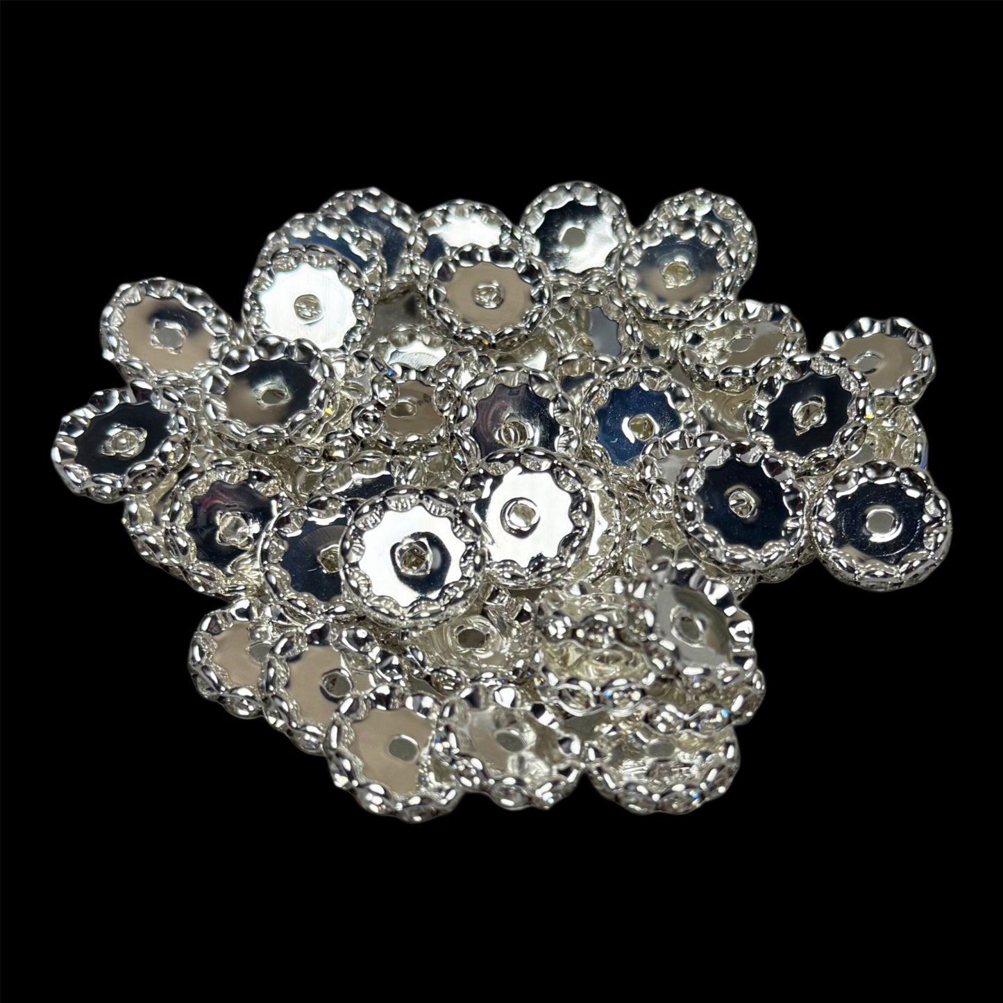16mm Clear Wavy Bead Spacer