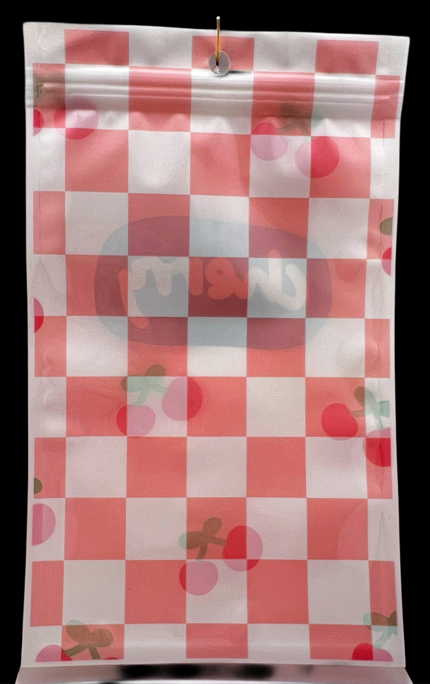 Cherry Checkered Zip Bags