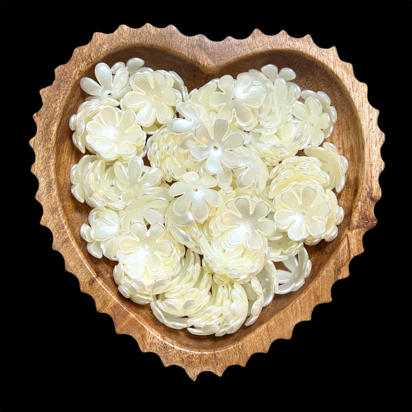 22mm Pearl Flower Spacers
