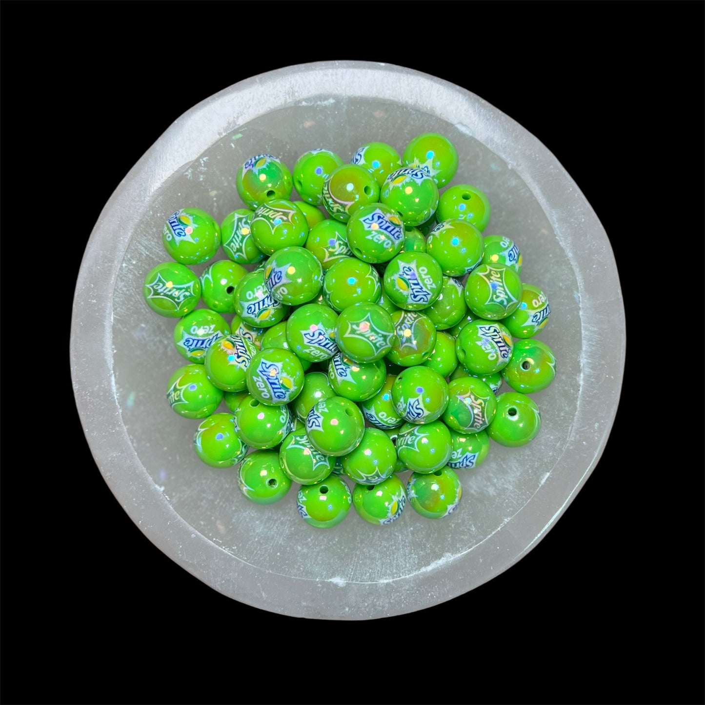 Soda "Sprite" Acrylic Printed Bead