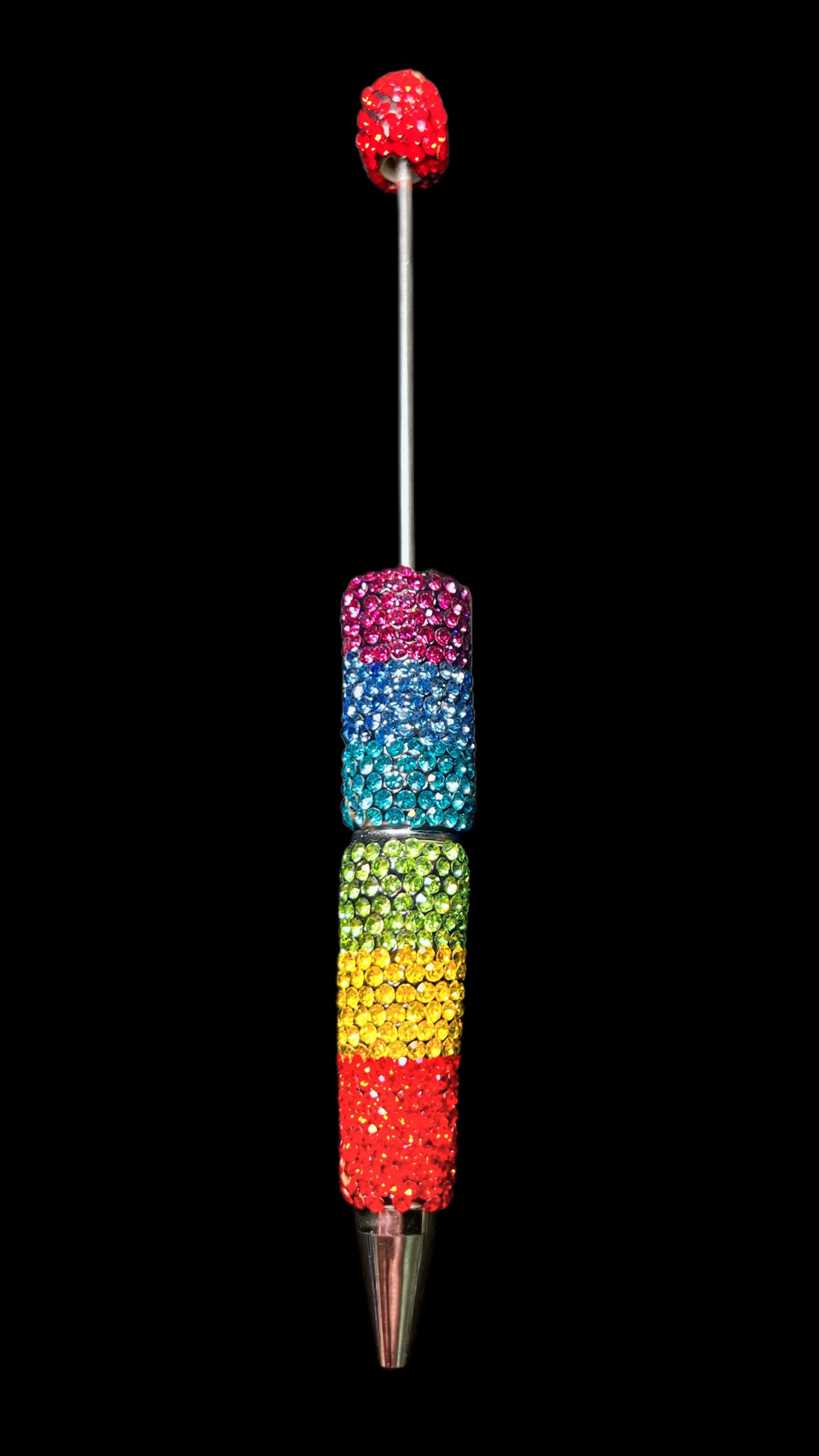 Fancy Rainbow Rhinestone Bead-able Pens