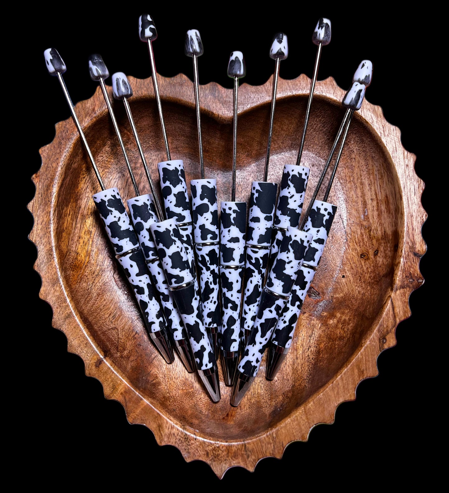 Cow Print Beadable Pens
