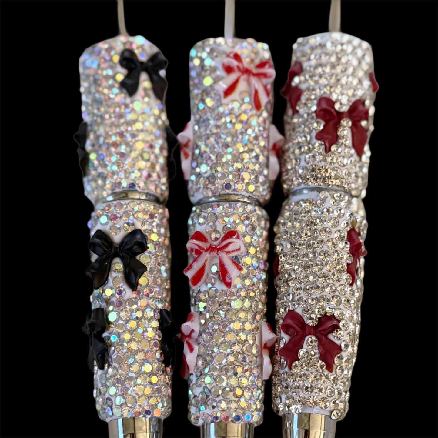 Fancy Bow Rhinestone Beadable Pens