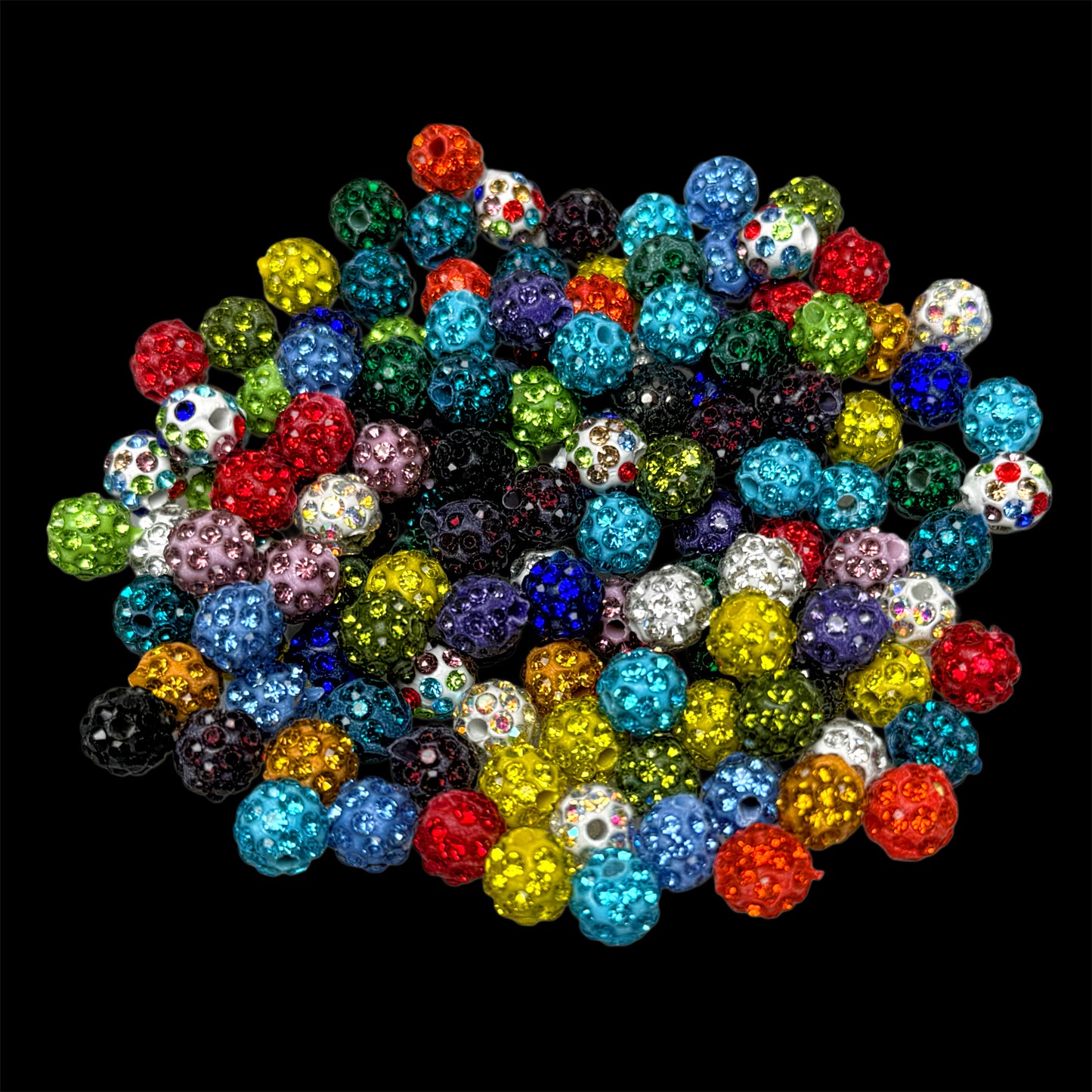 "Mixed" 6mm Rhinestone Clay Beads (NFP)