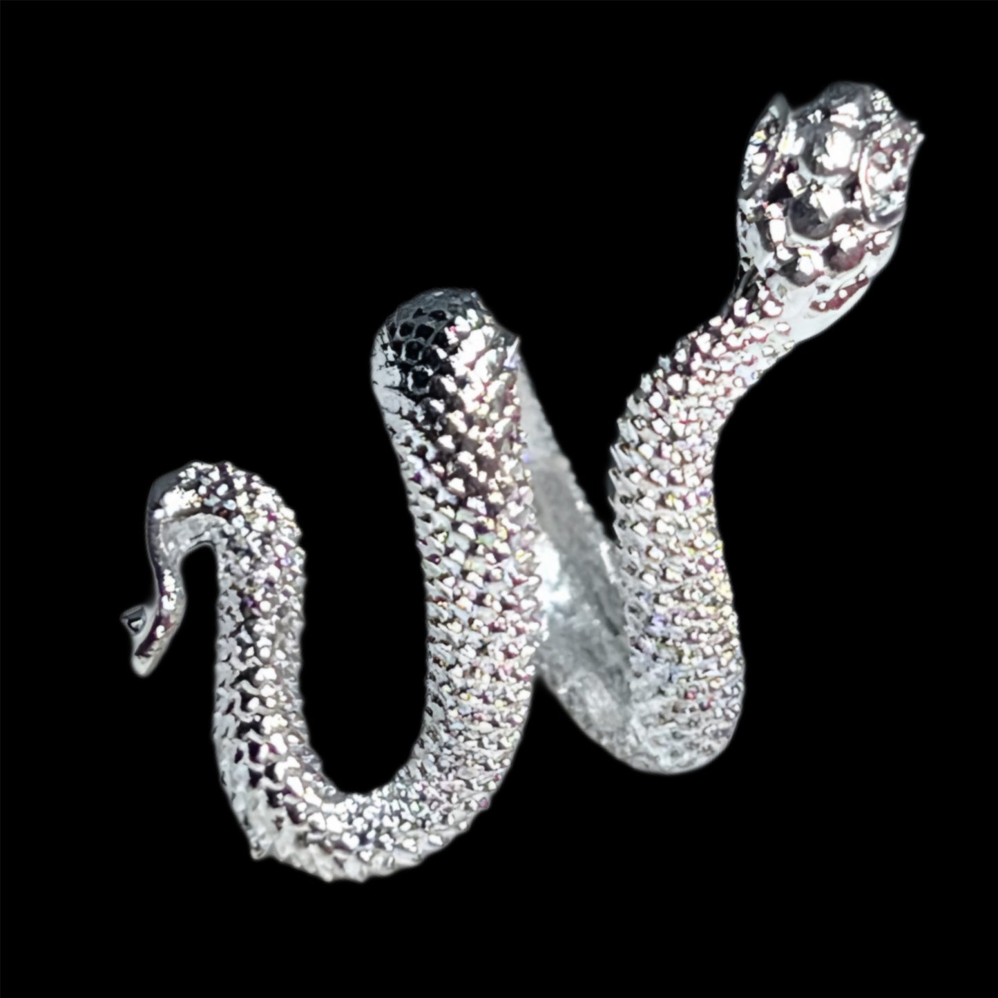 Snake Wrapped Metal Charm
