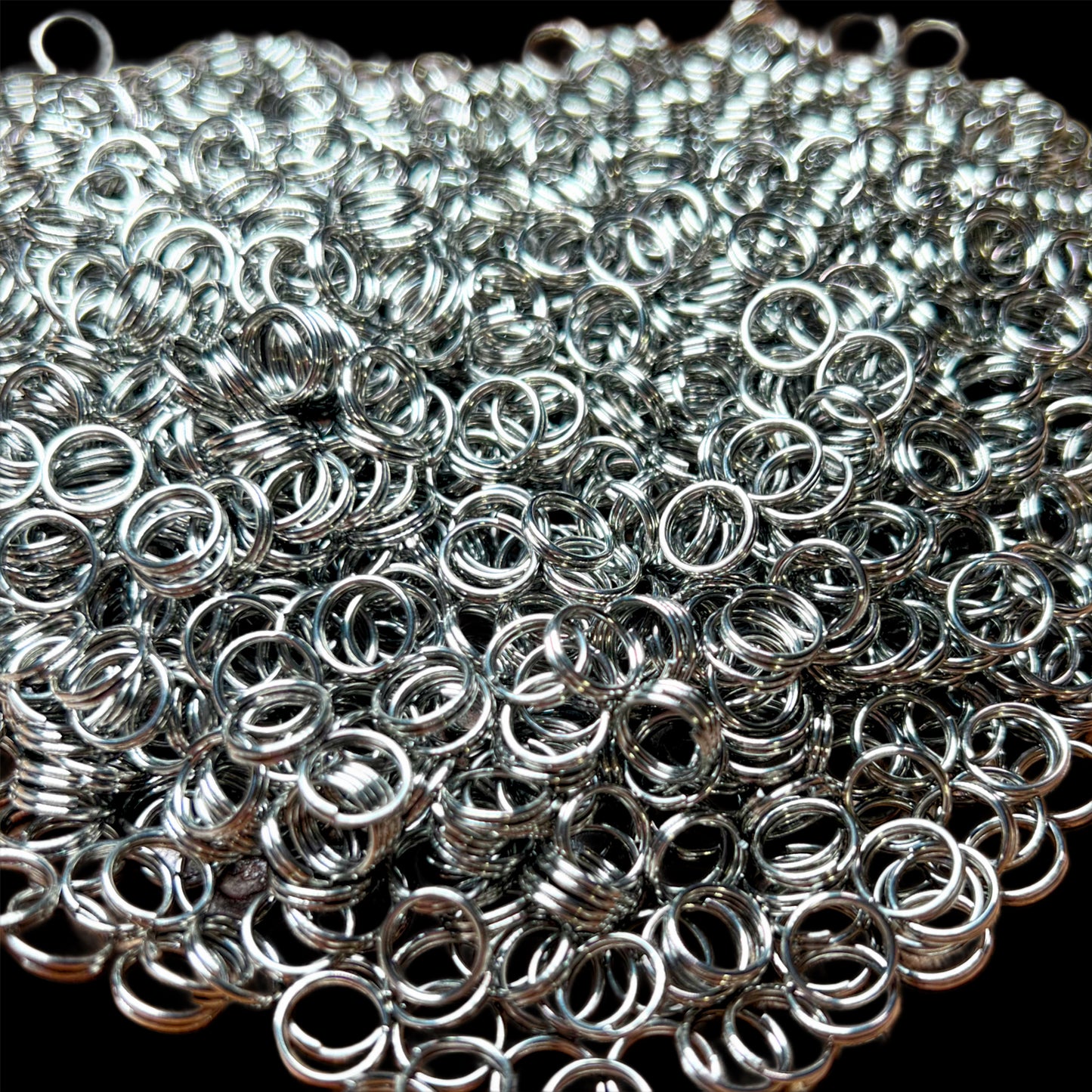 Silver Steel Split Rings Mini Metal Ring