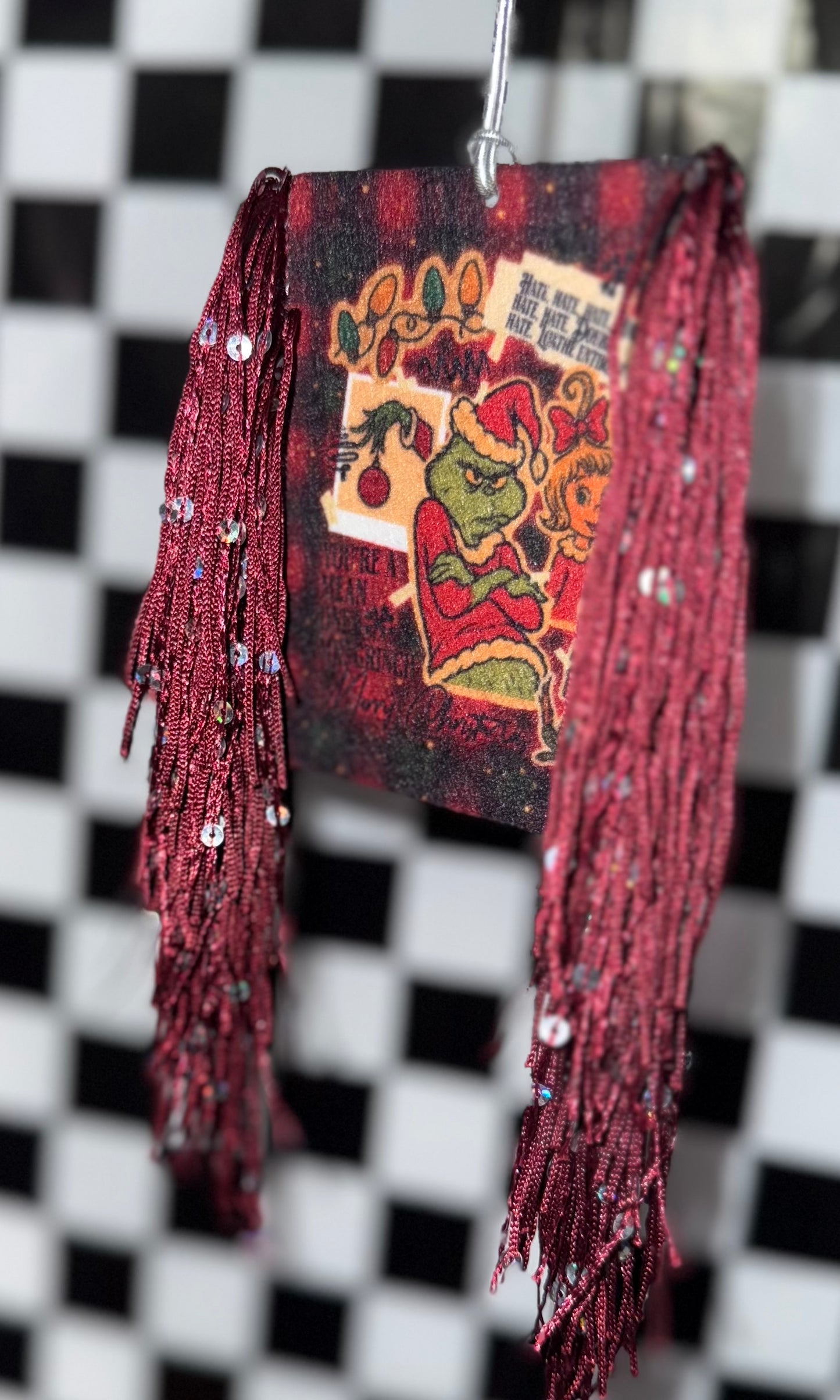 Grumpy Green Guy Felt Freshie