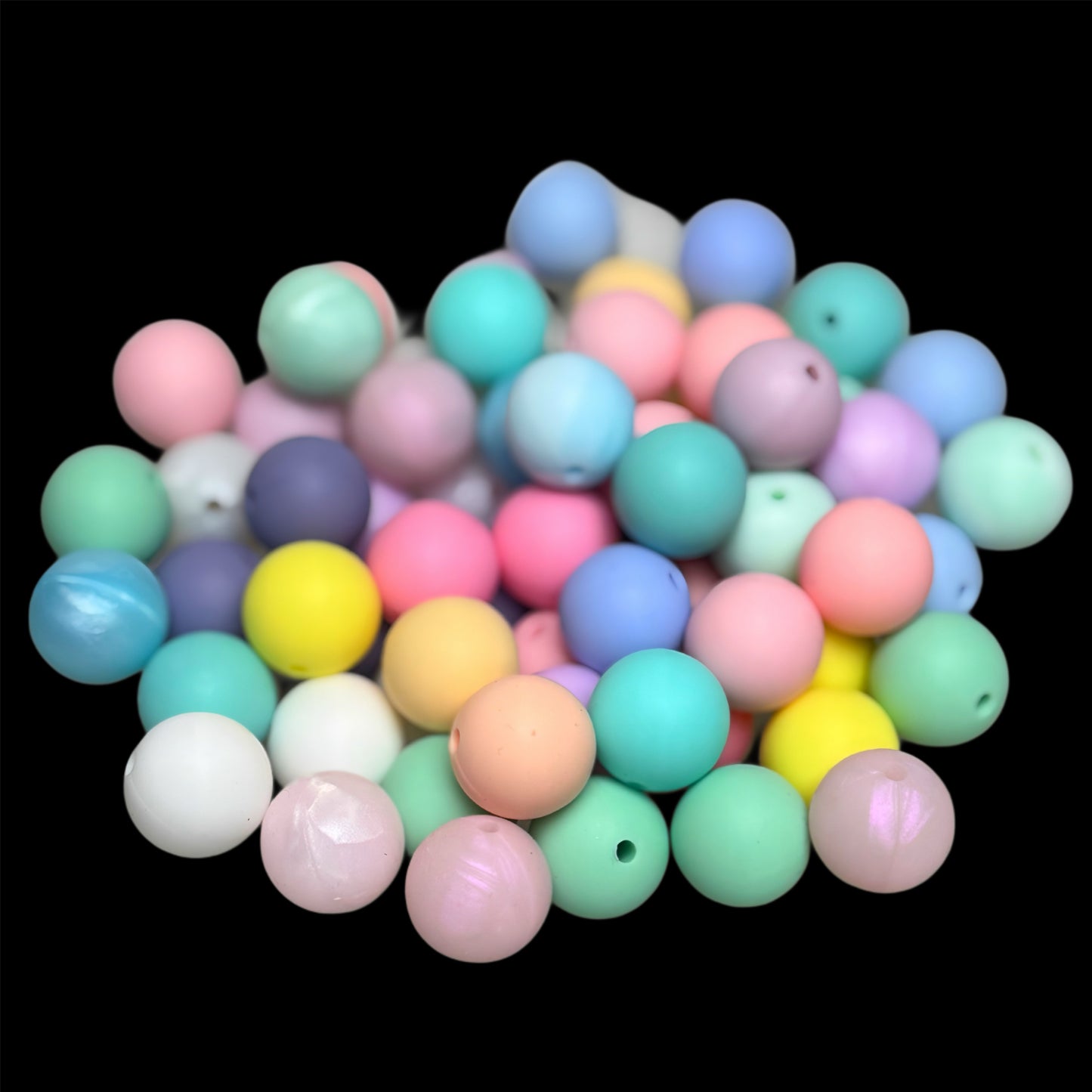 Pastel Silicone 15mm - Bead Mix