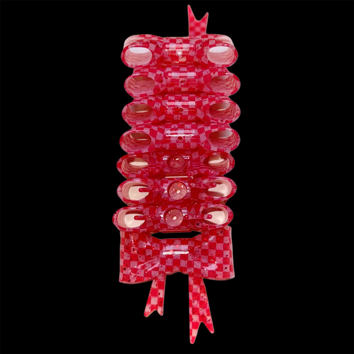 Red Foil, Red Checkered - 3D Bow Topper Bead {SGC Exclusive}