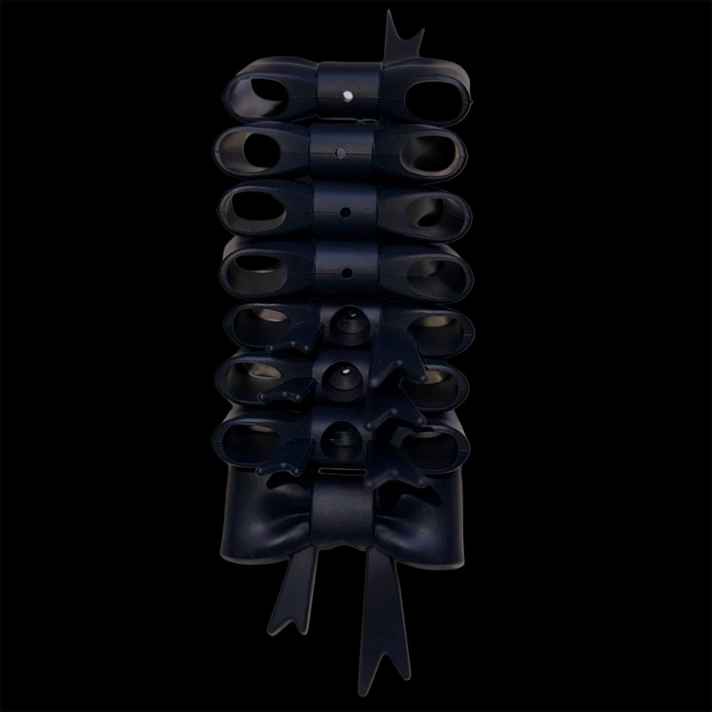 Matte Black - 3D Bow Topper Bead